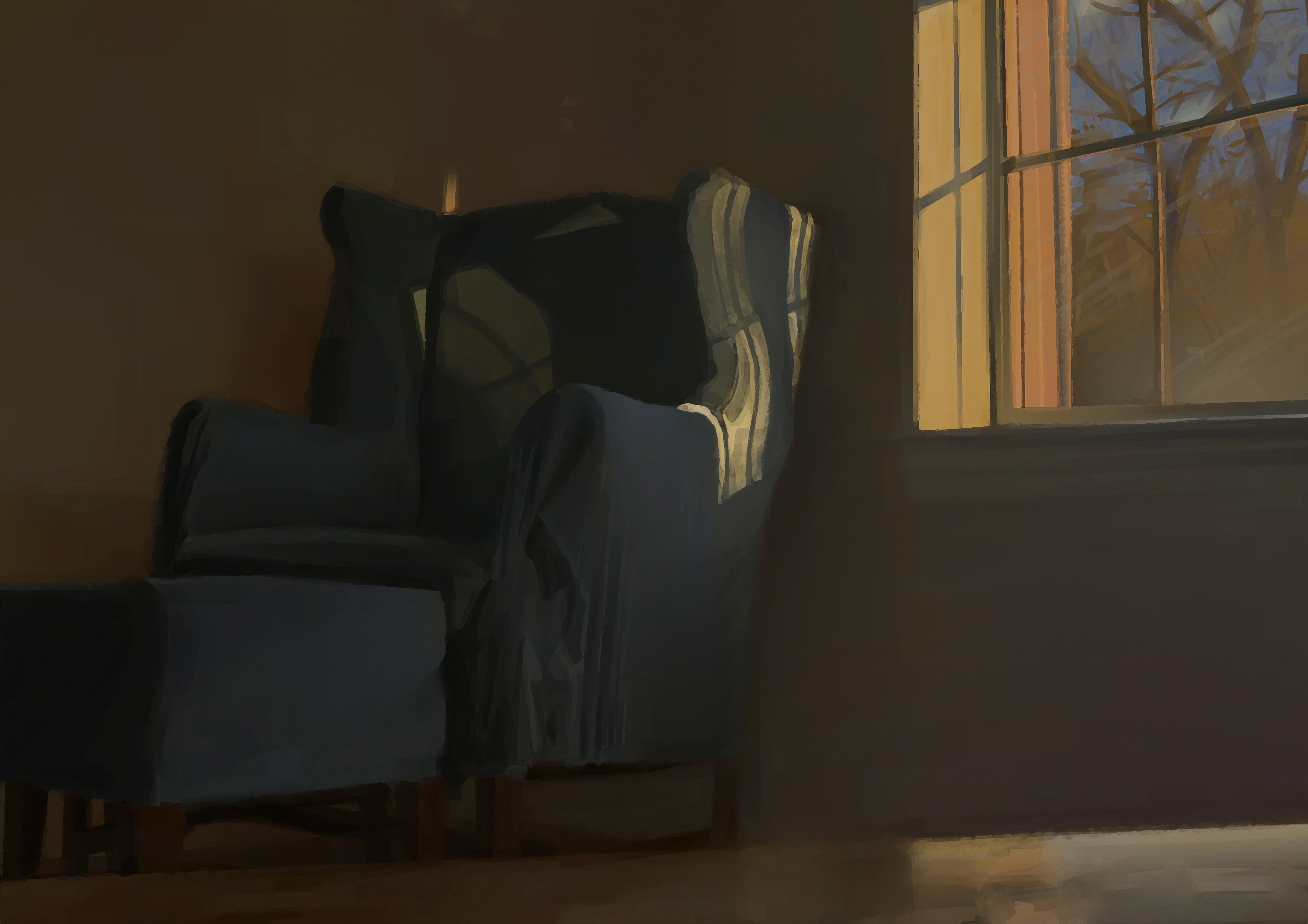 Interior Light Study - Heavypaint and Photoshop