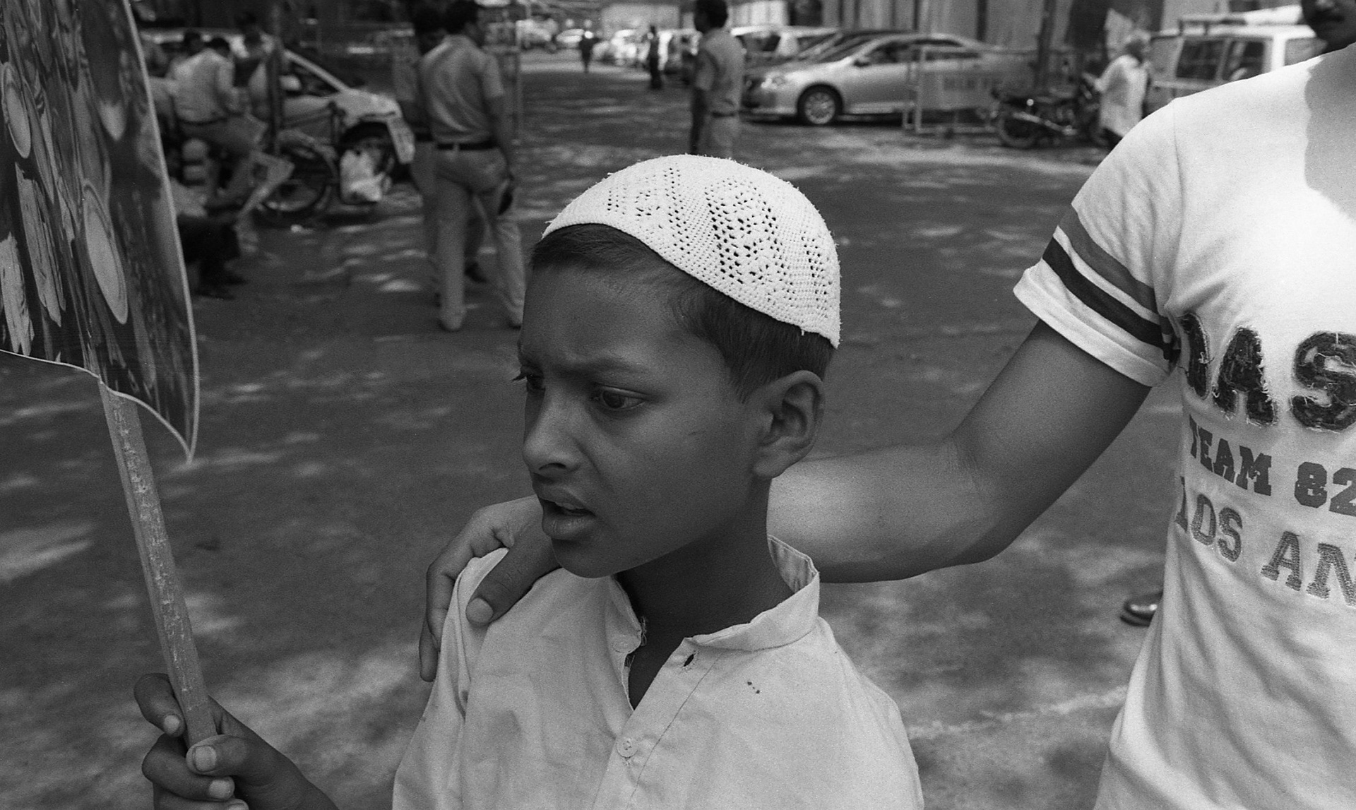 Protest by Rohingya refugees, New Delhi 2014.