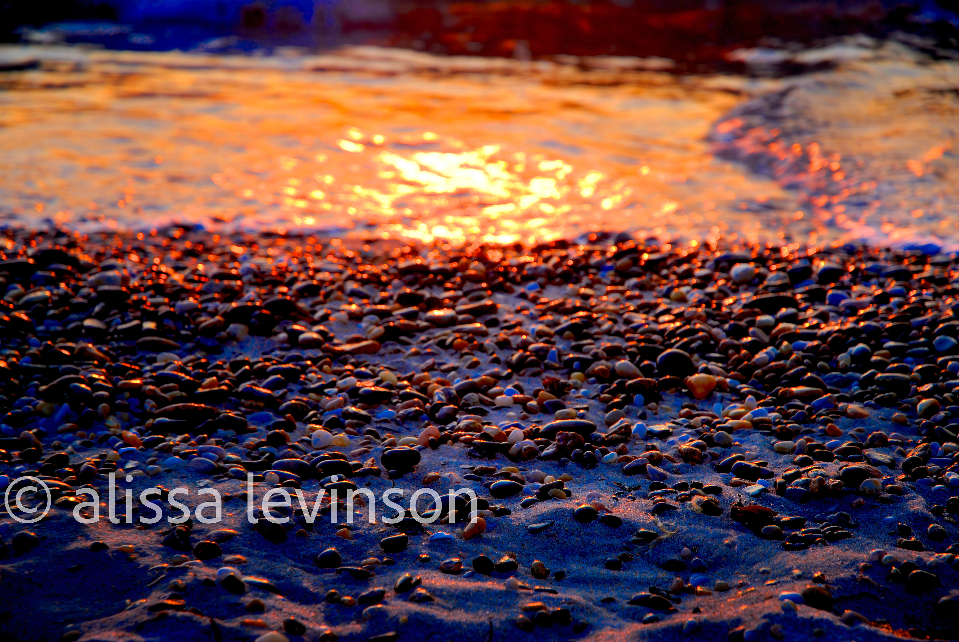 Pebbles at Sunset