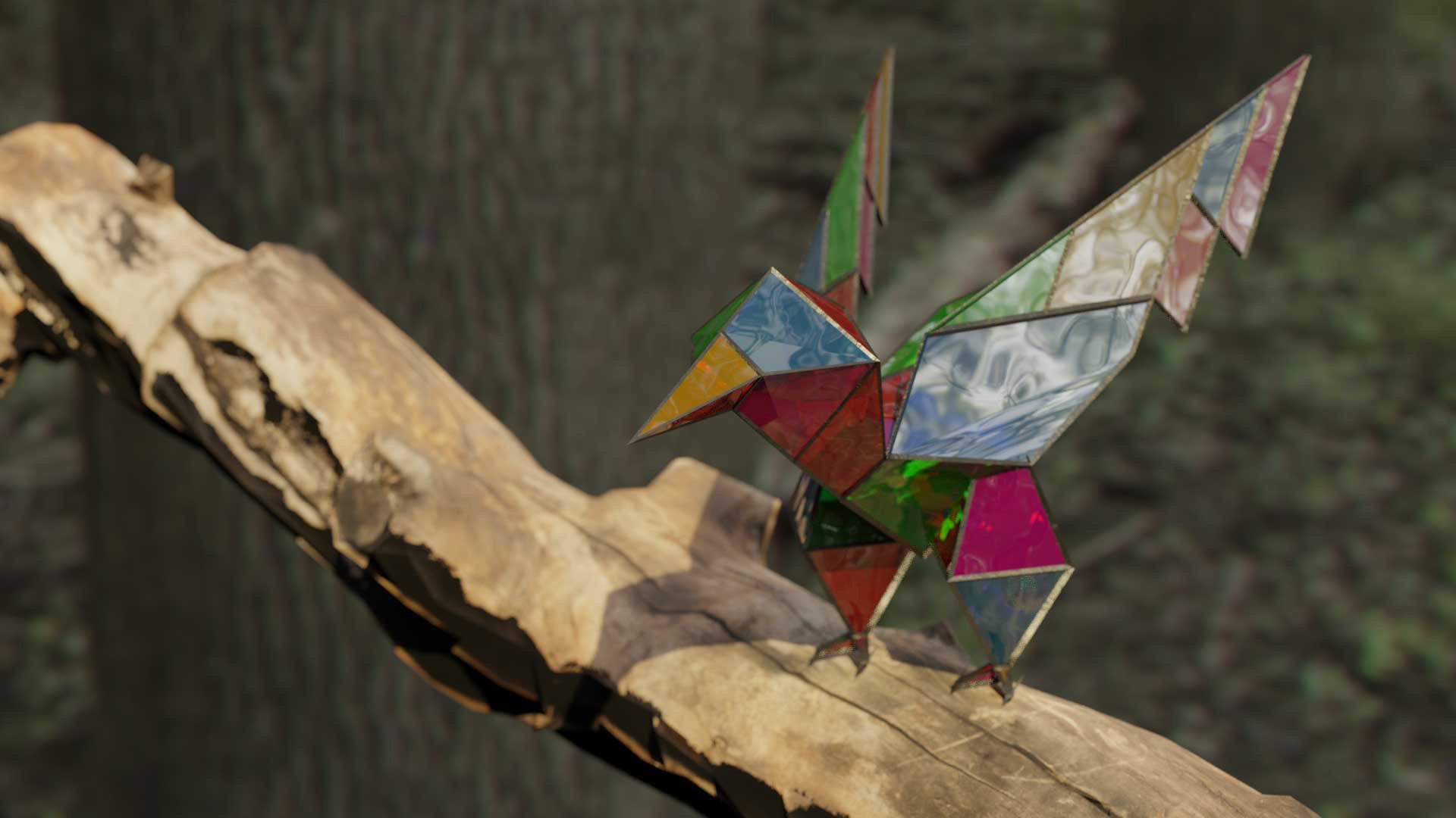 Stained Glass Bird