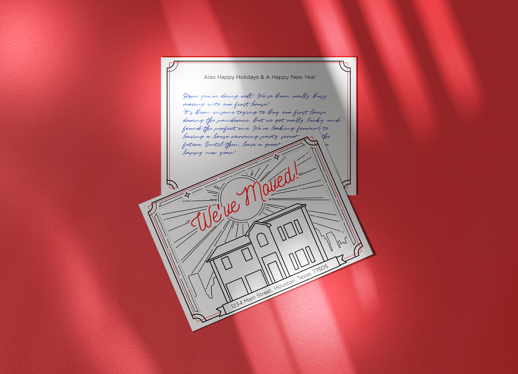 Personal Moving Annoucement Postcard ┃ Adobe Illustrator ┃ 2020