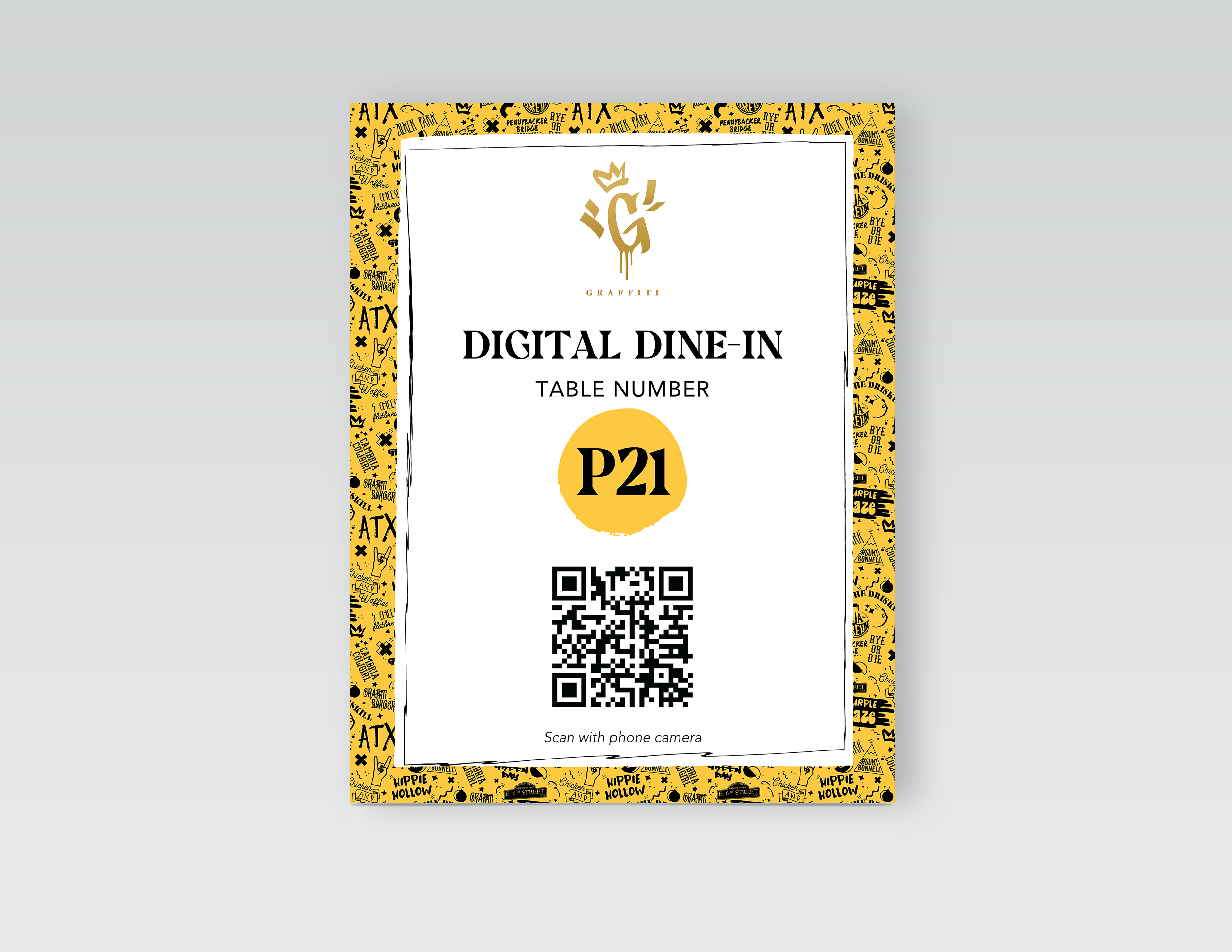 Table Number Card | Adobe Illustrator