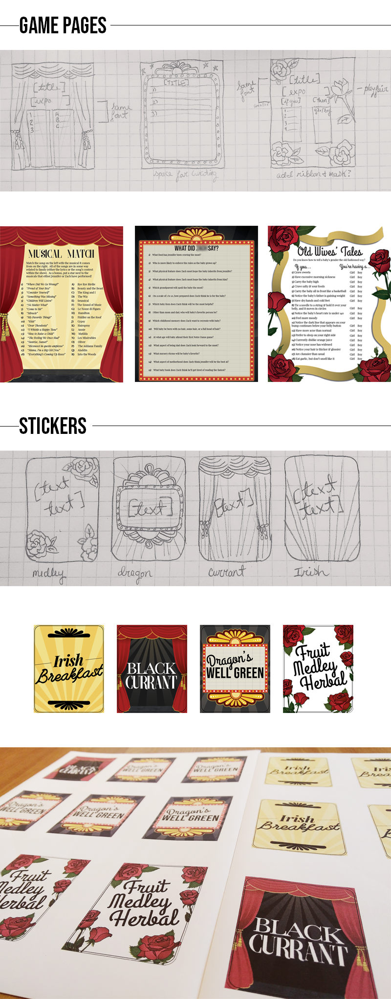 Broadway Theme Baby Shower Collateral ┃ Adobe Illustrator ┃ 2019