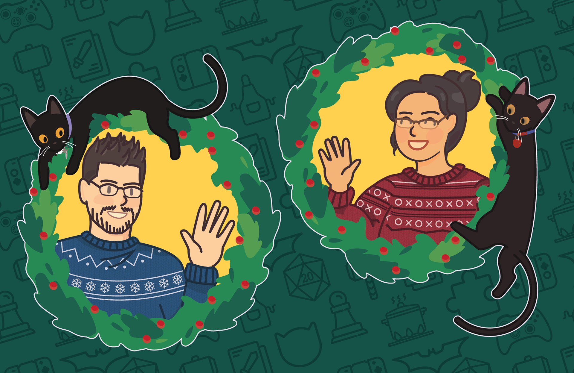 Christmas Card Commision ┃ Adobe Illustrator ┃ 2024