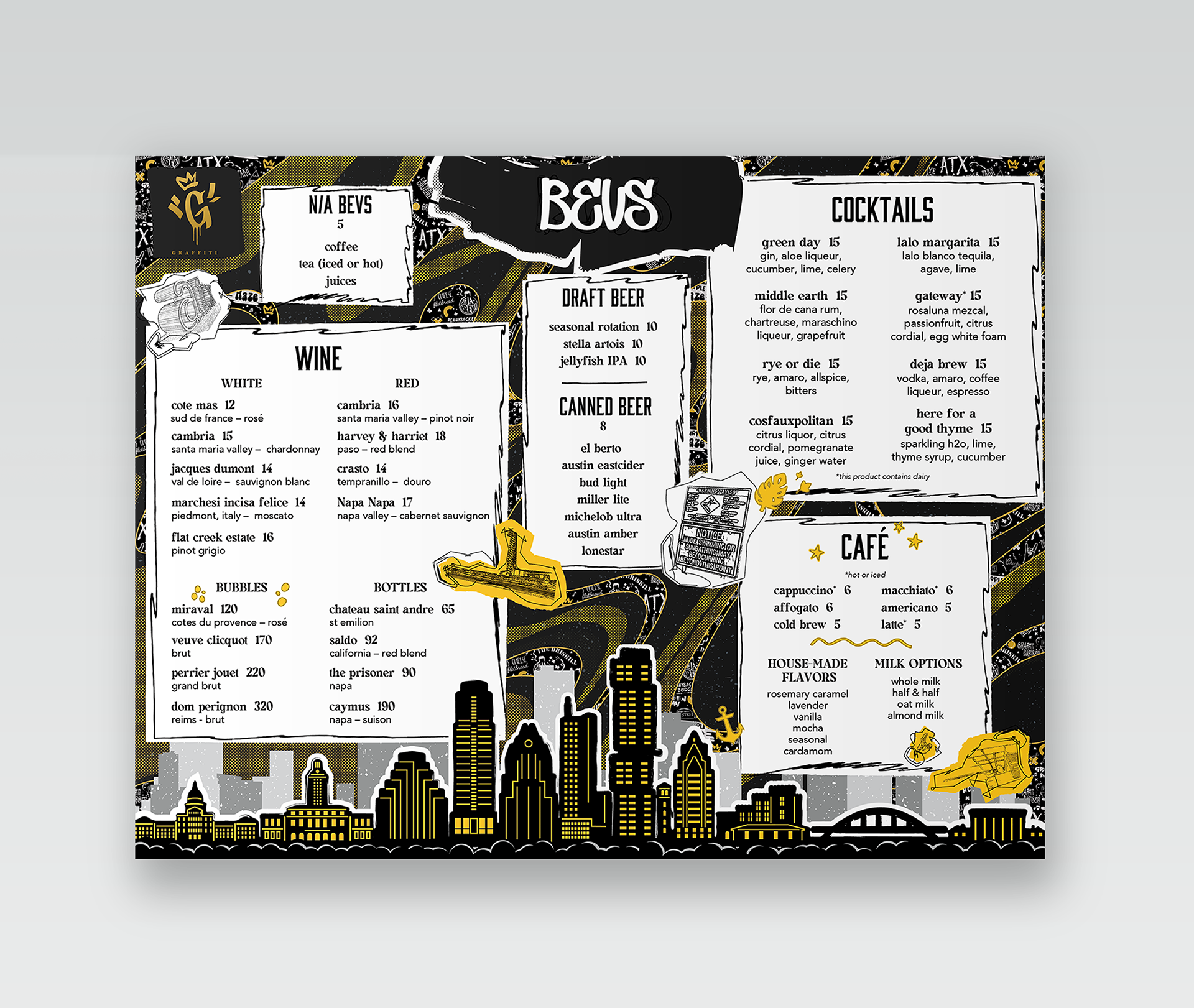 Drink Menu | Adobe Illustrator