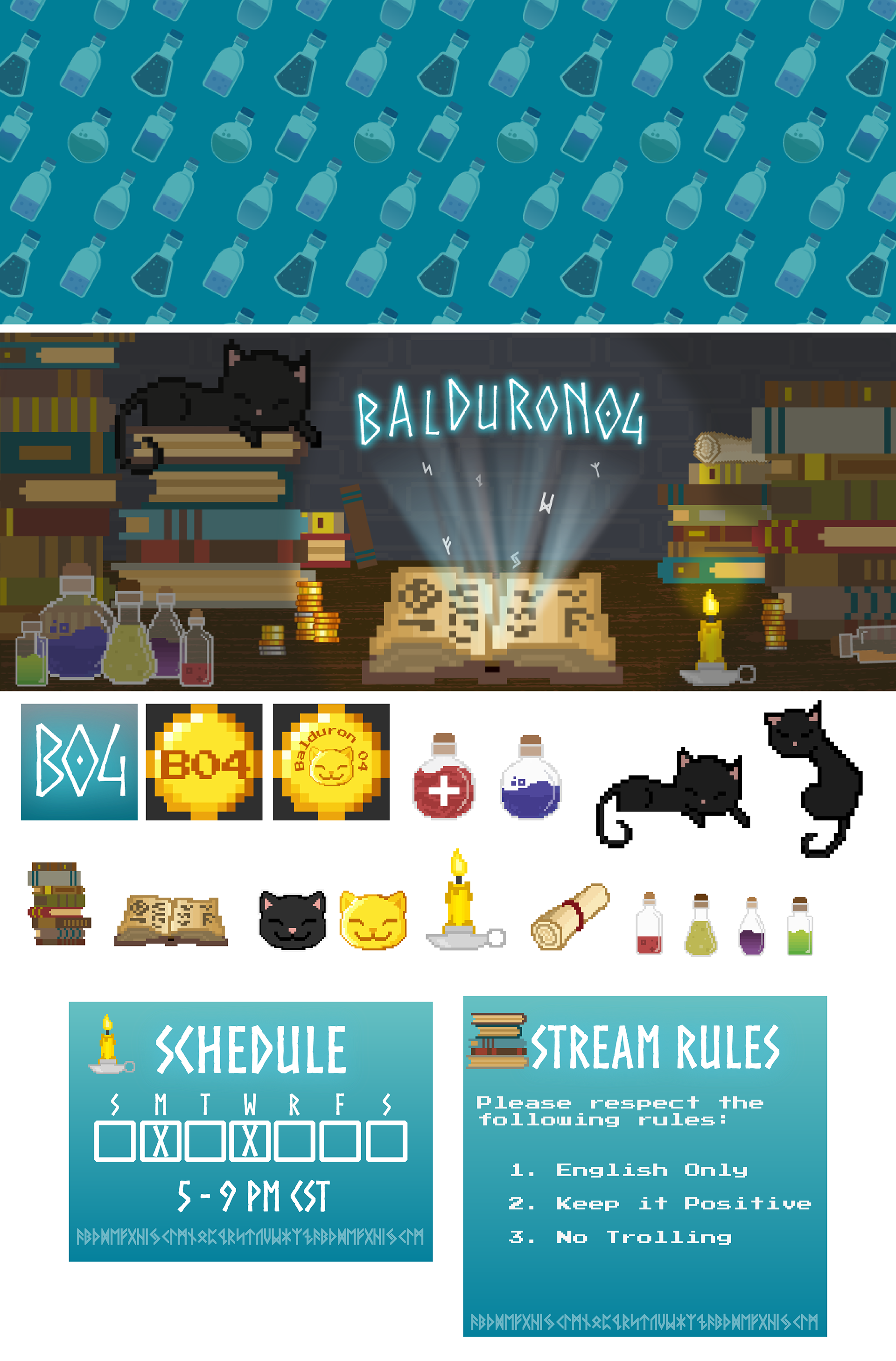 Twitch Assets for a Streamer ┃ Adobe Photoshop & Adobe Illustrator ┃ 2018 - 2019