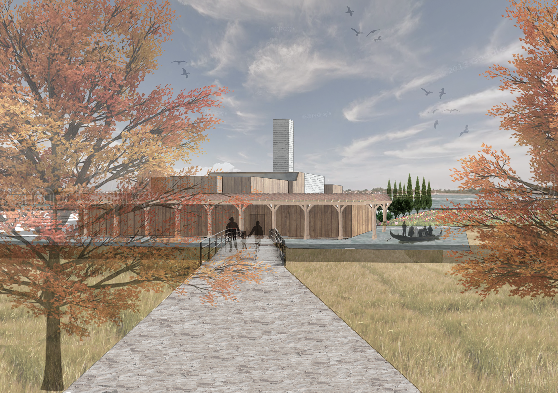 An early render of the site