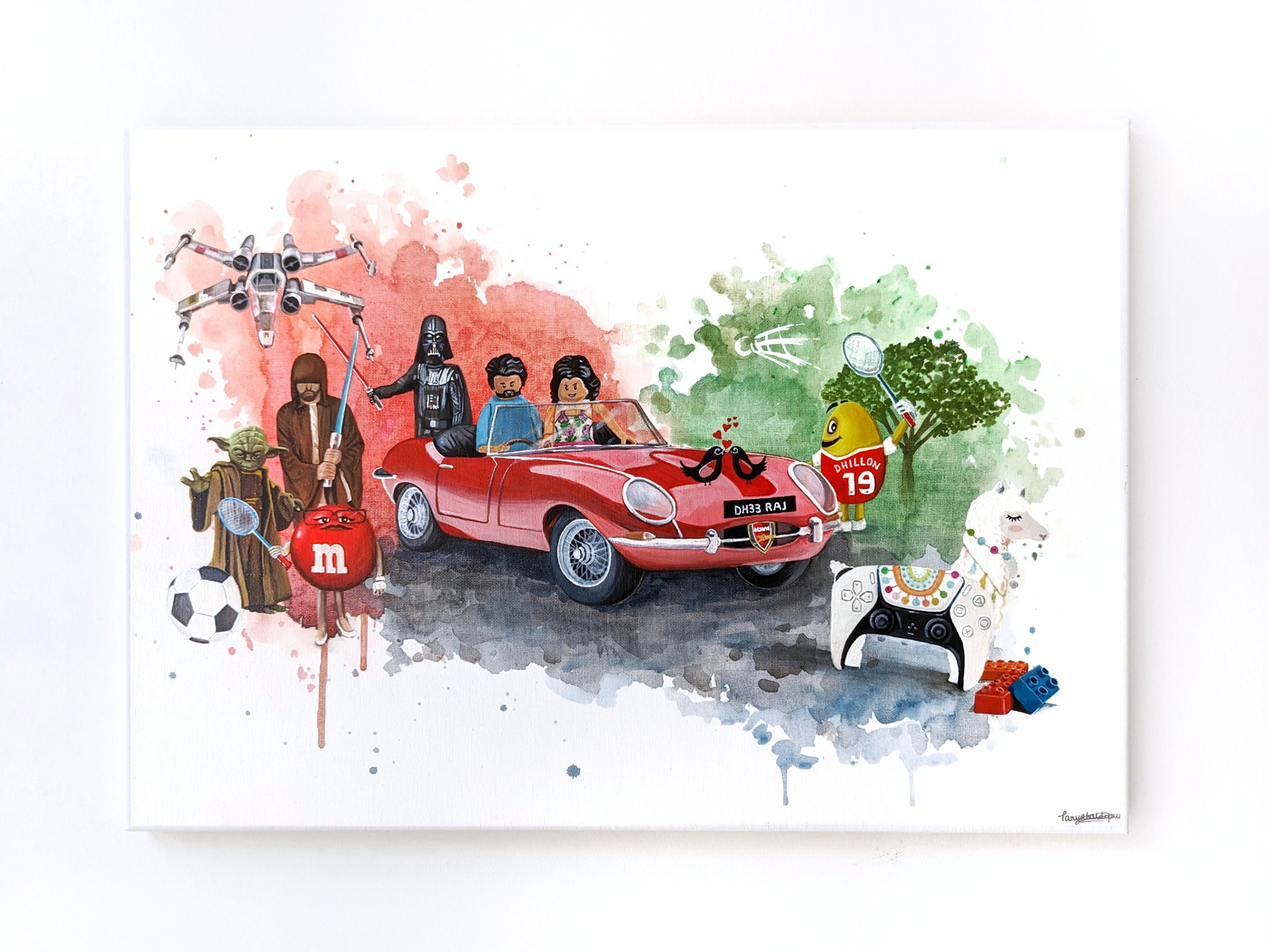 Hand-painted collages
