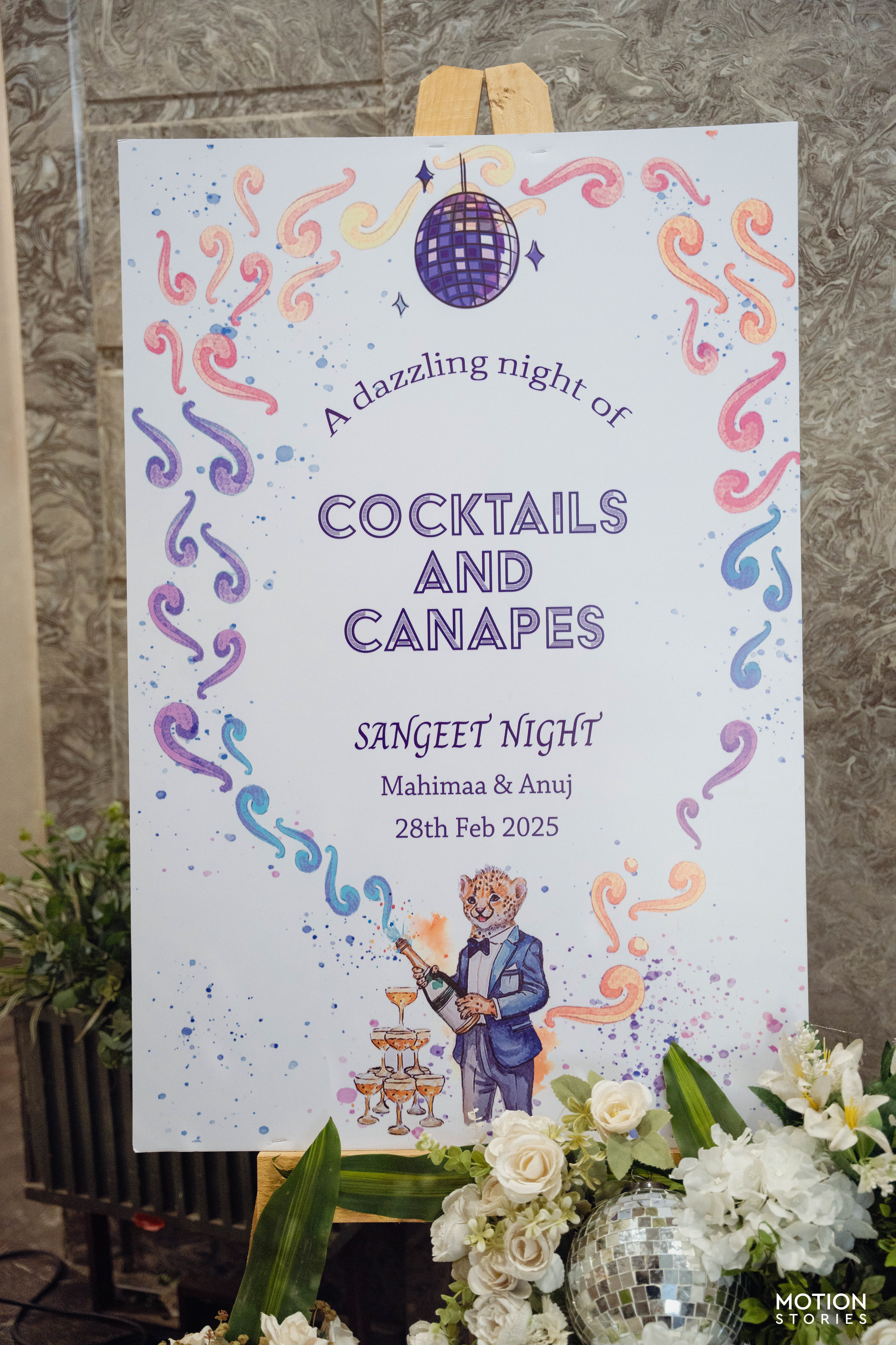 Sangeet Welcome Board - http://www.motionpicturesweddings.com/