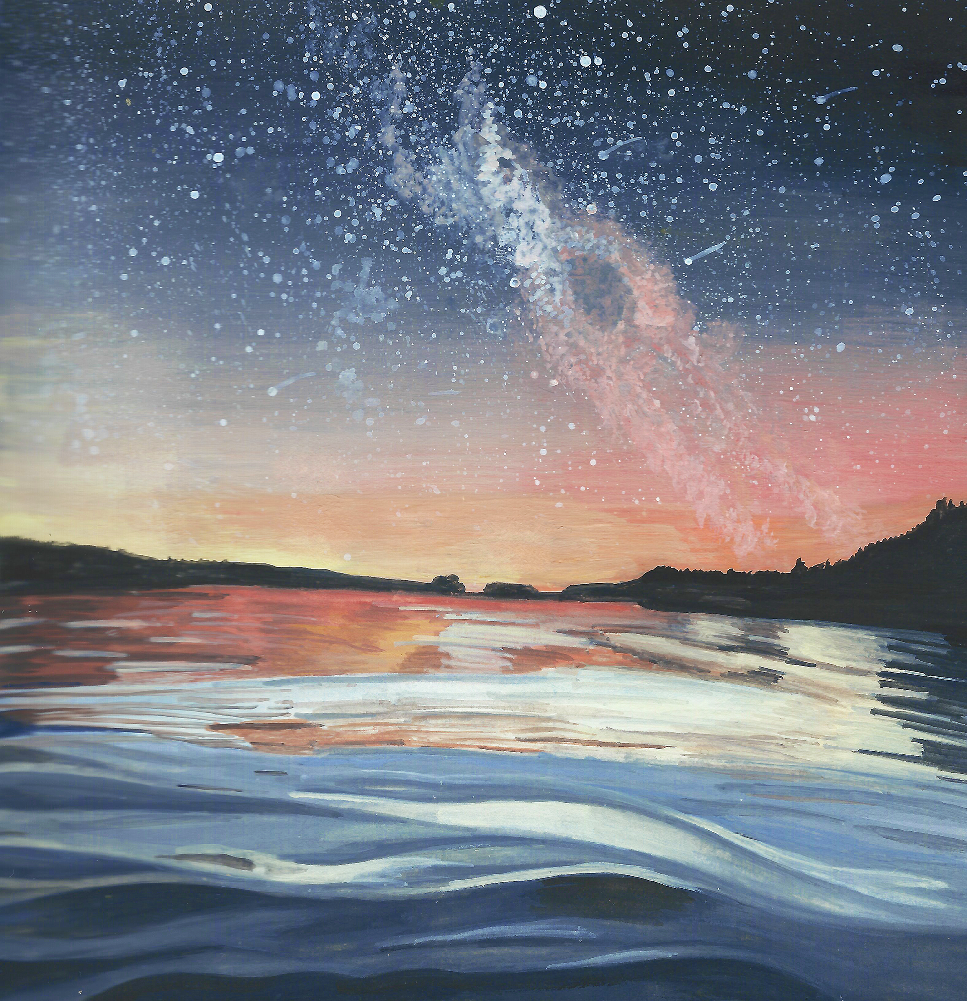 Floating under the stars