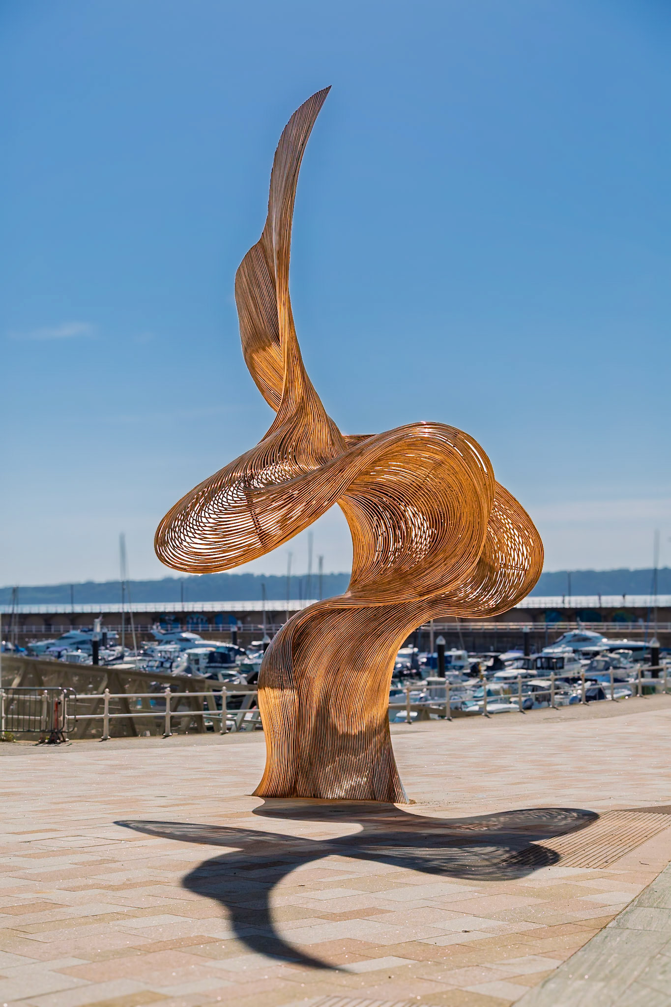 The Sail, a sculpture besides Elizabeth Marina St. Helier.