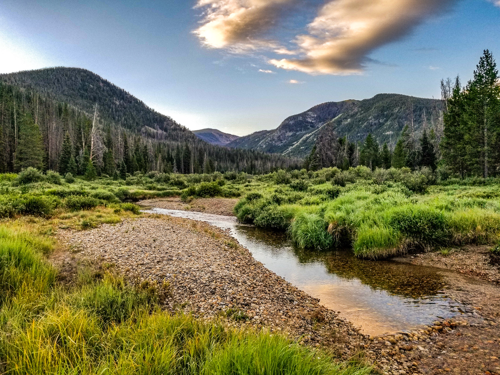 Taken from my campsite.  Shared the morning with a cow moose and her calf.  I've had a lot of those moments.