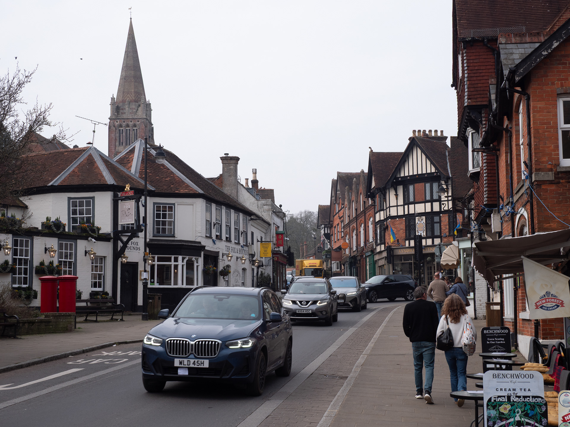 View up Lyndhurst High Street