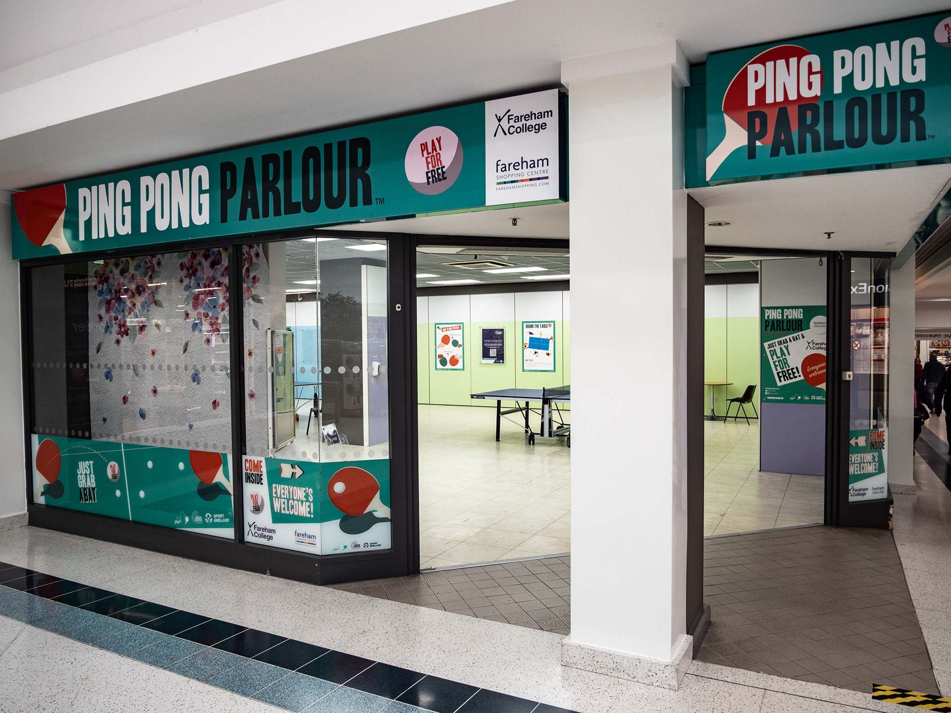 Ping Pong Parlour in Fareham Shopping Centre