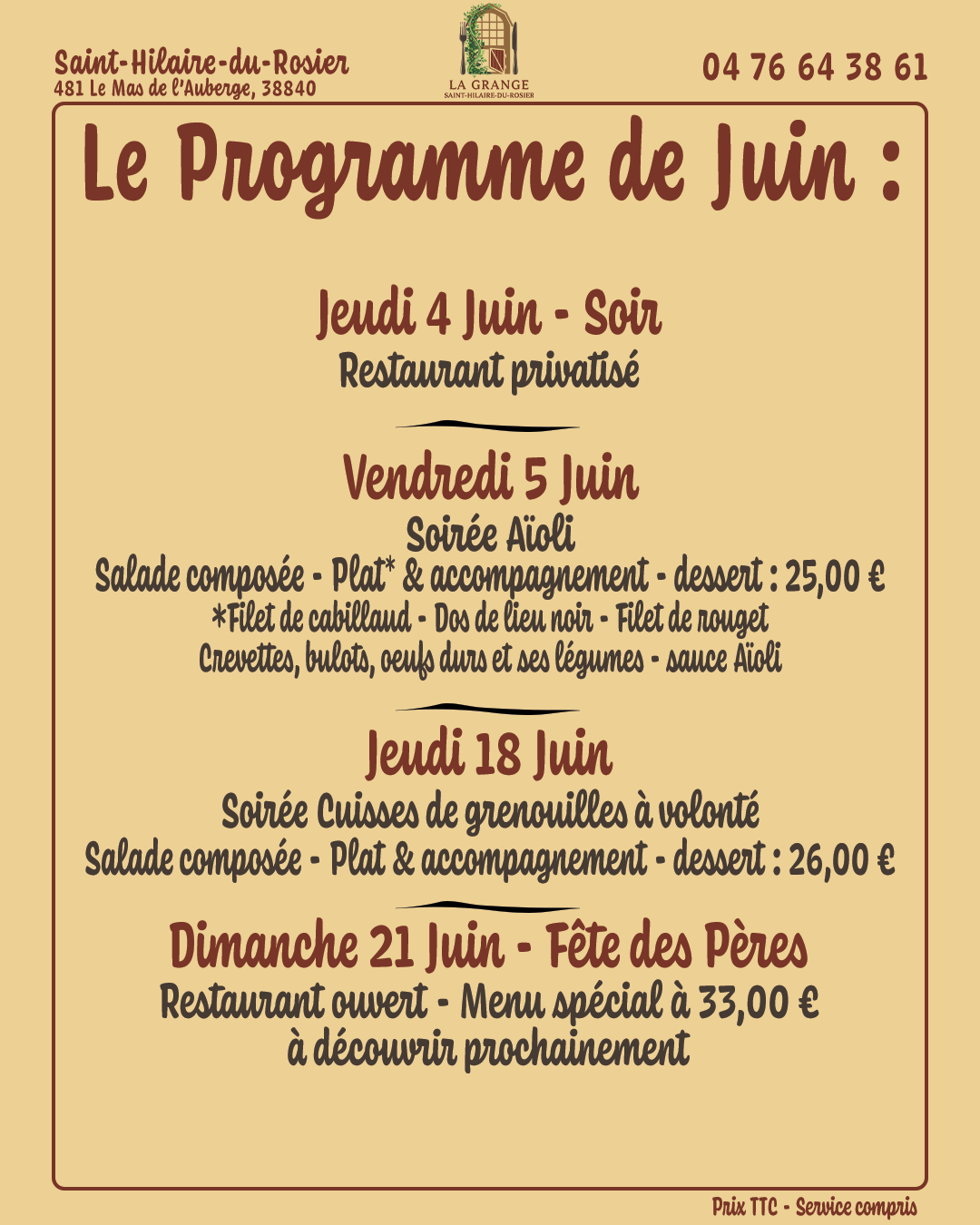 Exemple Programme du Mois