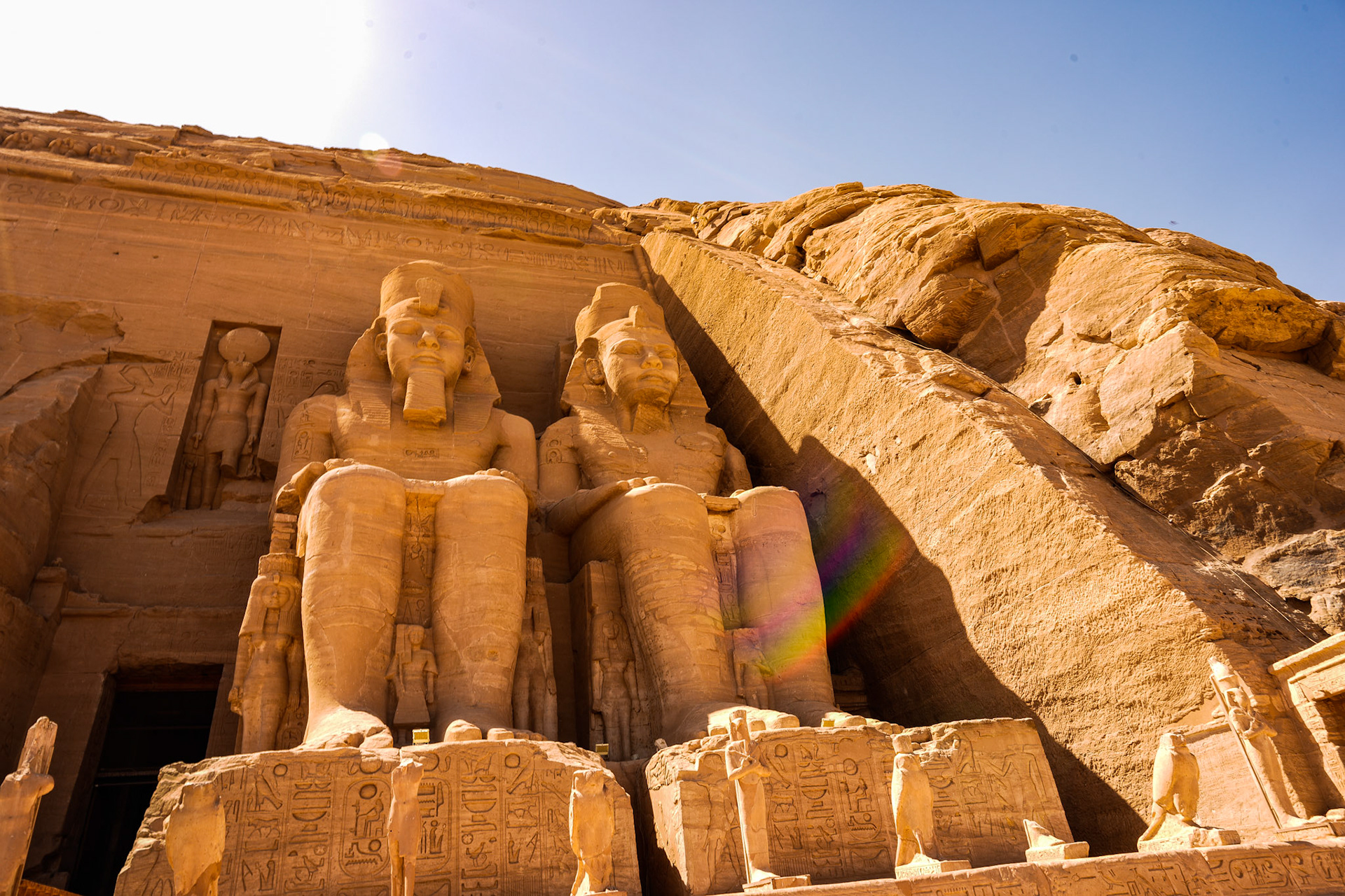 The statue of Ramses the Greatt  at Abu Simbal , Aswan Egypt 