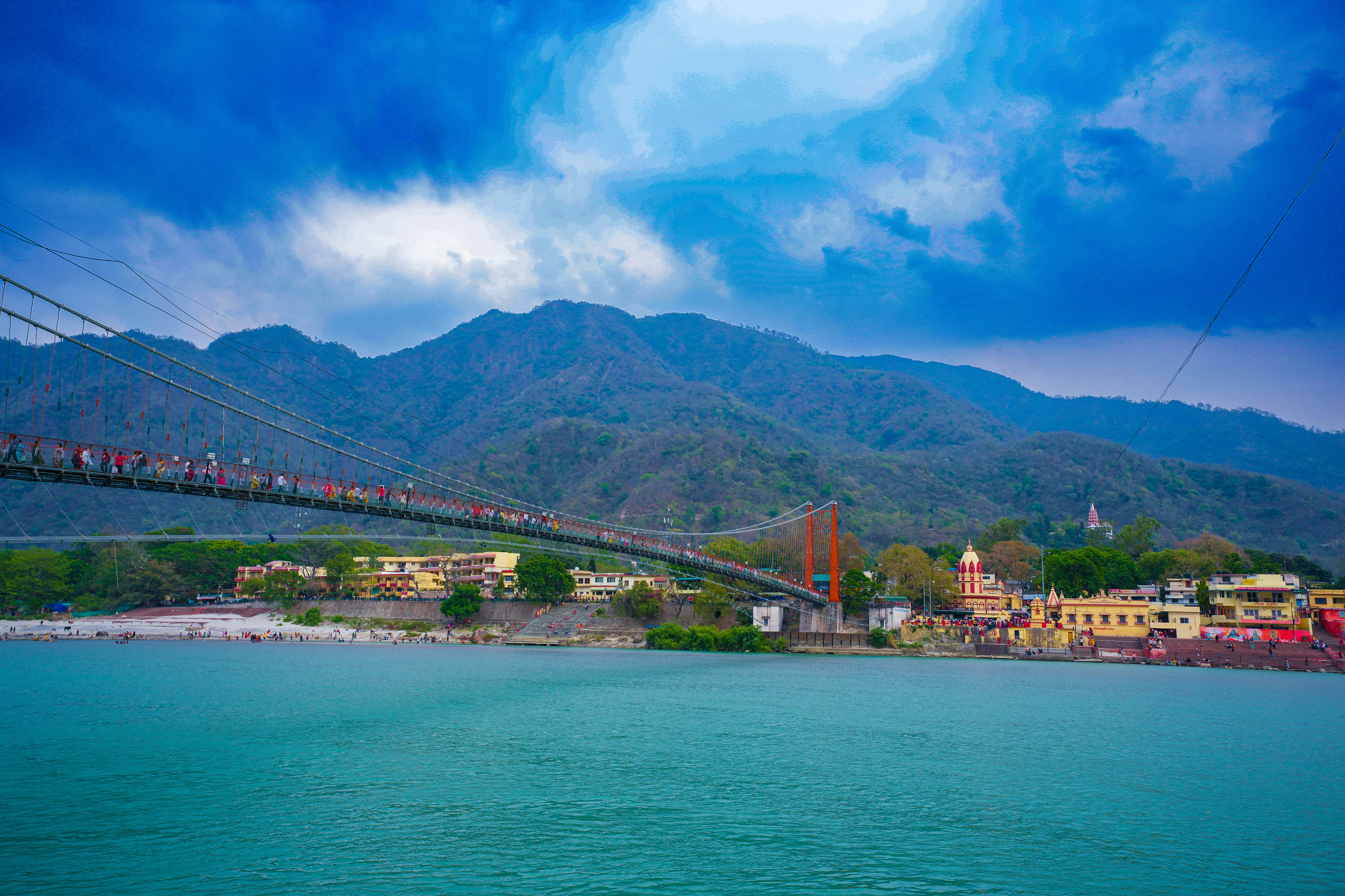 Ram Jhula Bridge Rishikesh India