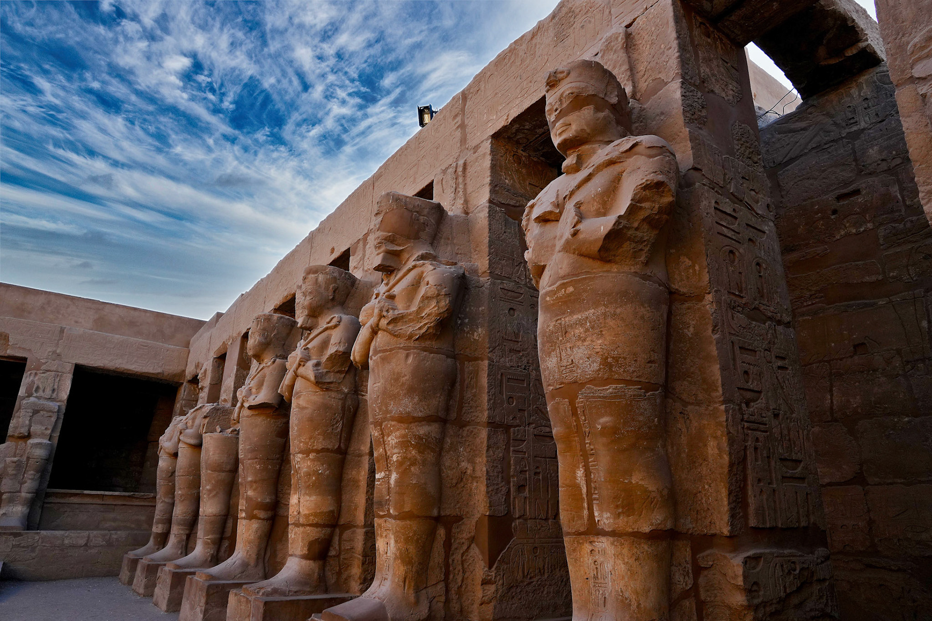 Gaurdians of karnak Temple at Luxor Egypt 