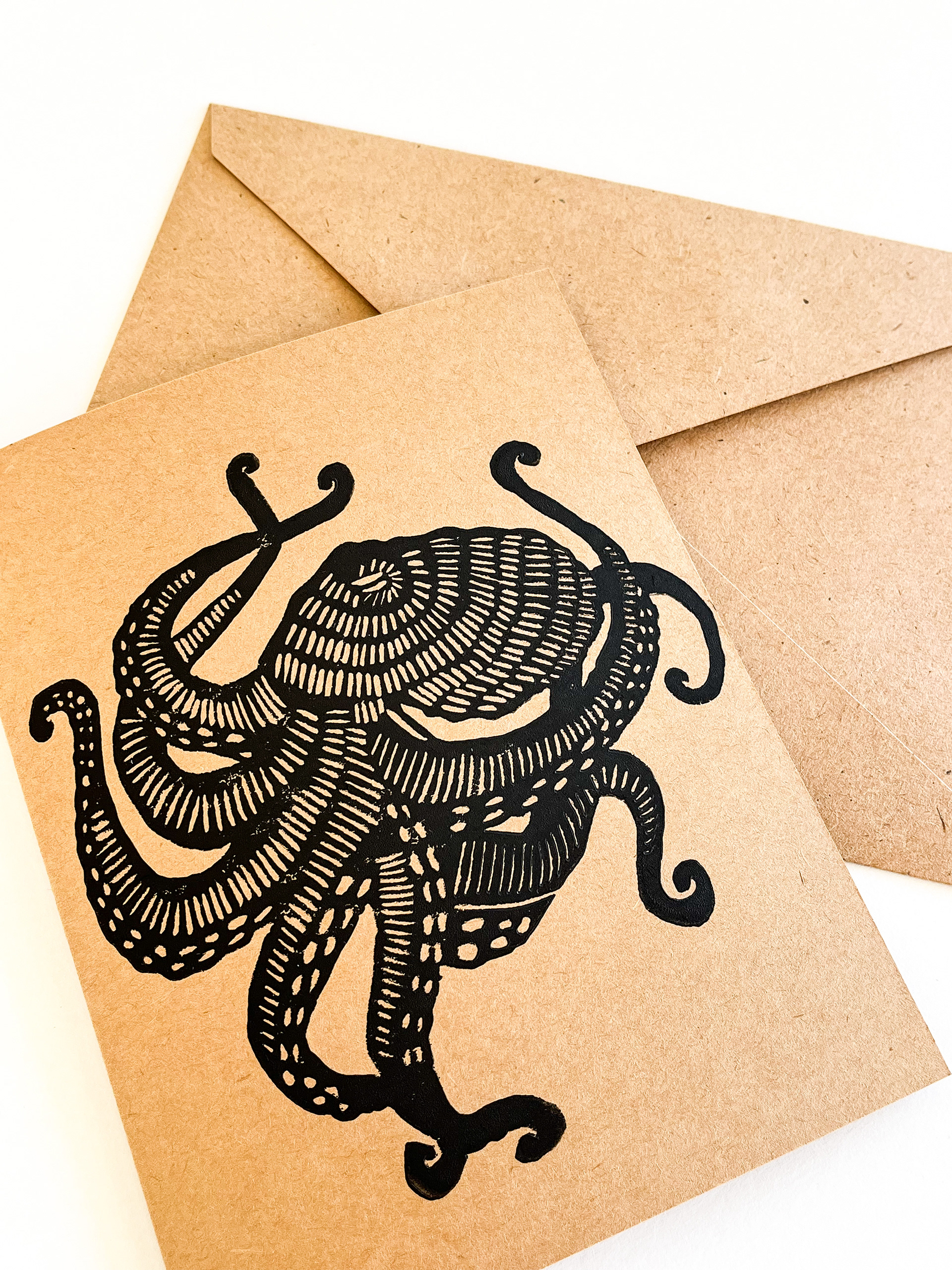 Octopus on Kraft paper