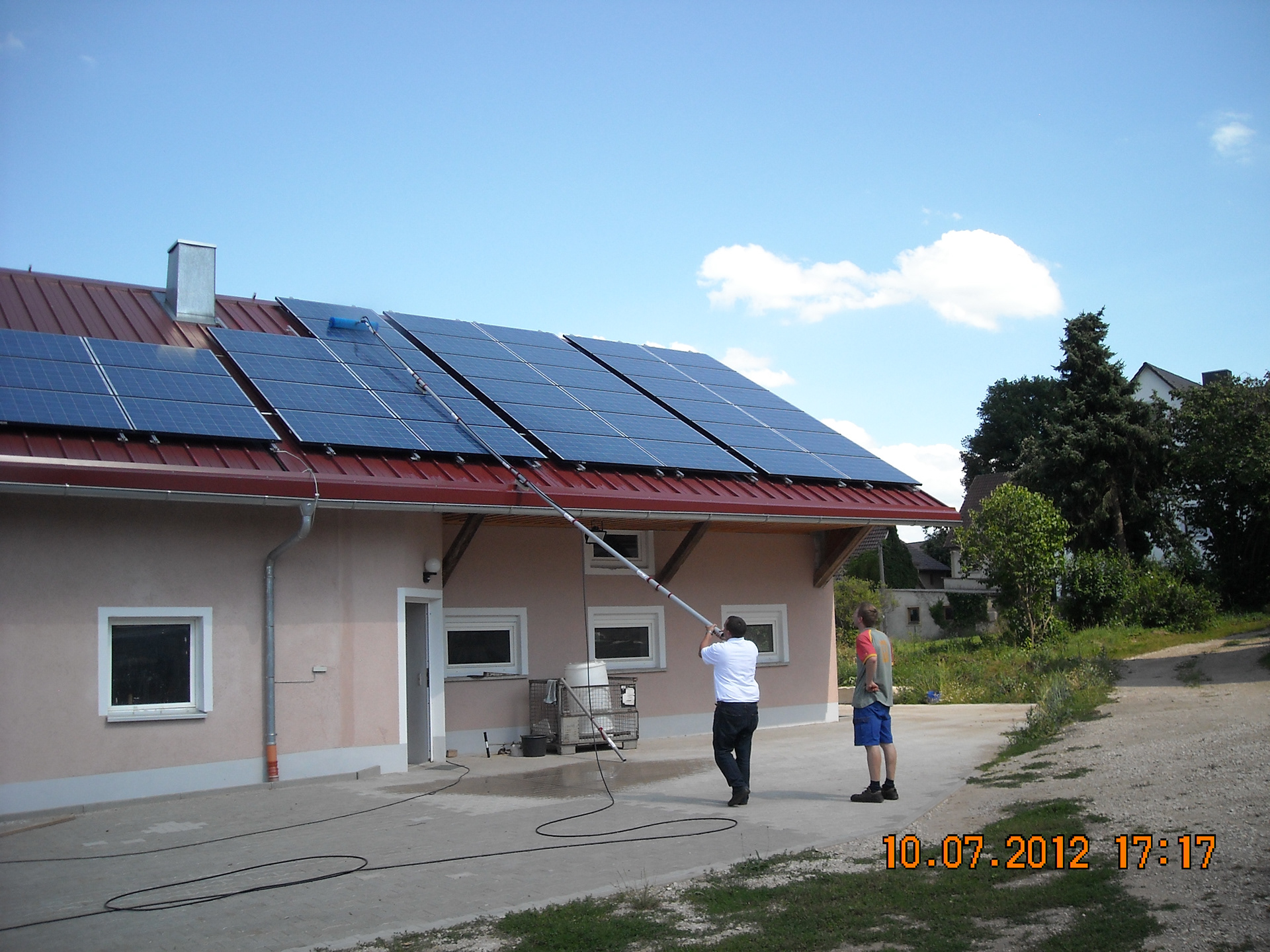 Reinigen per Teleskopbürste am 15.3.2021