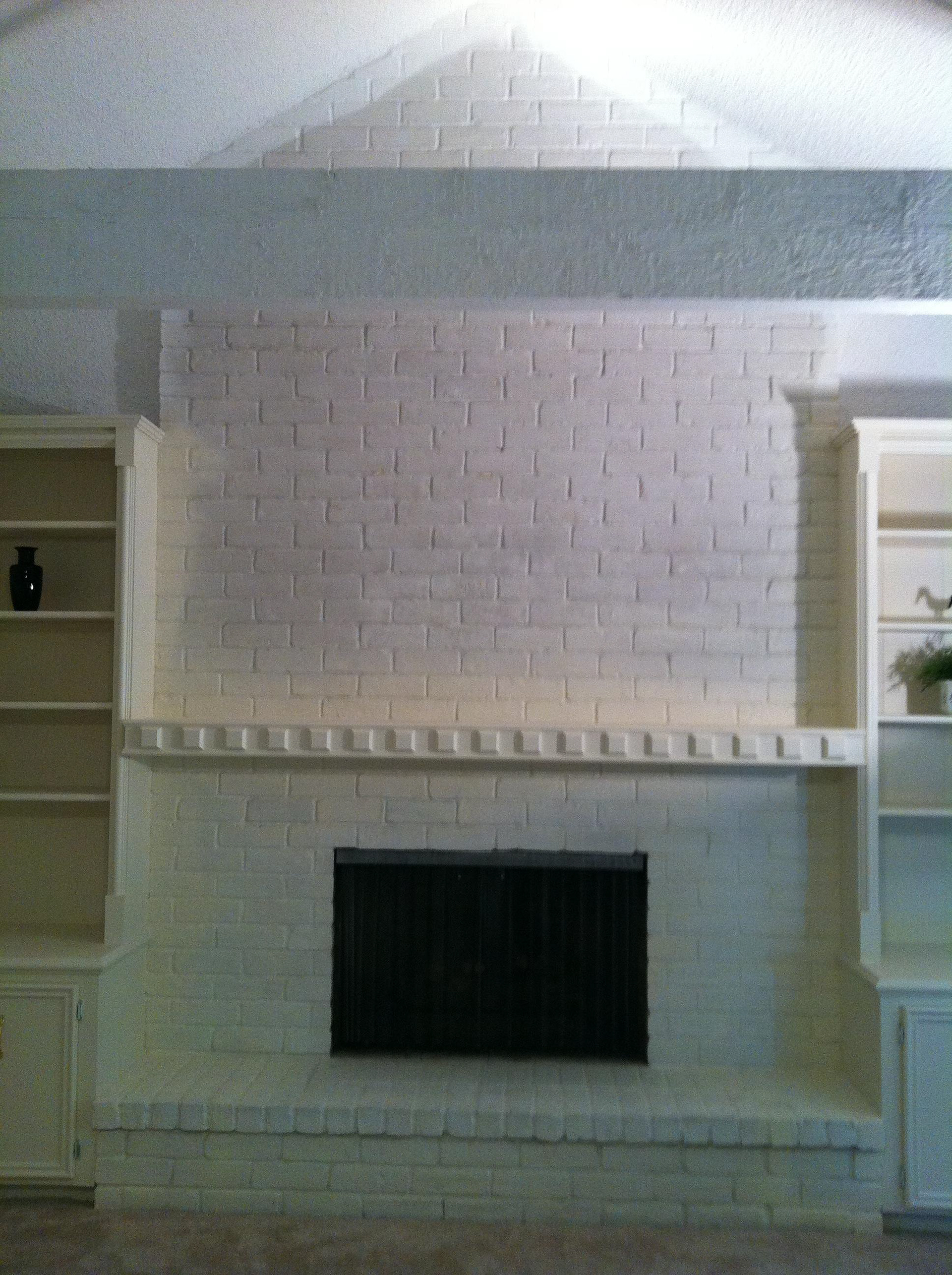 All white... but I wanted the natural look of original brick. 