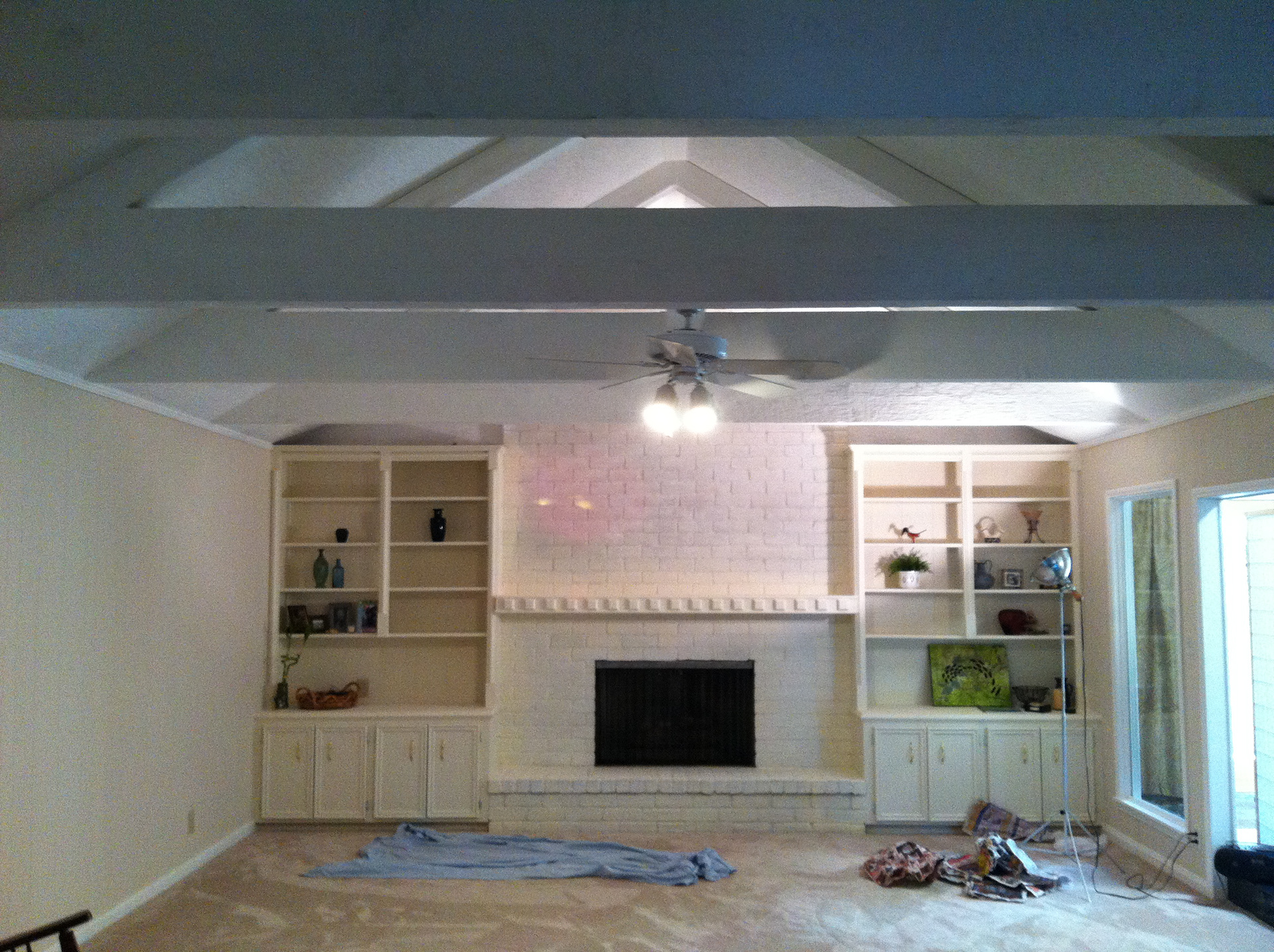 Start: Our new home (built in the 70's) had the brick painted white. 