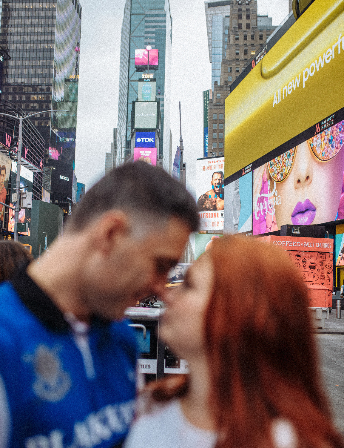 family photo manhattan time square