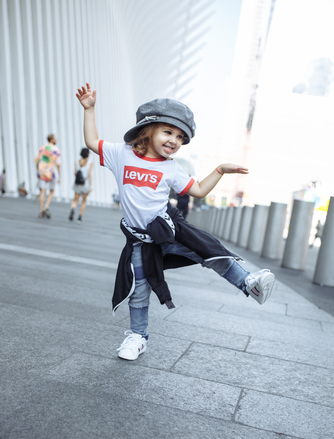 baby girl jumping photo