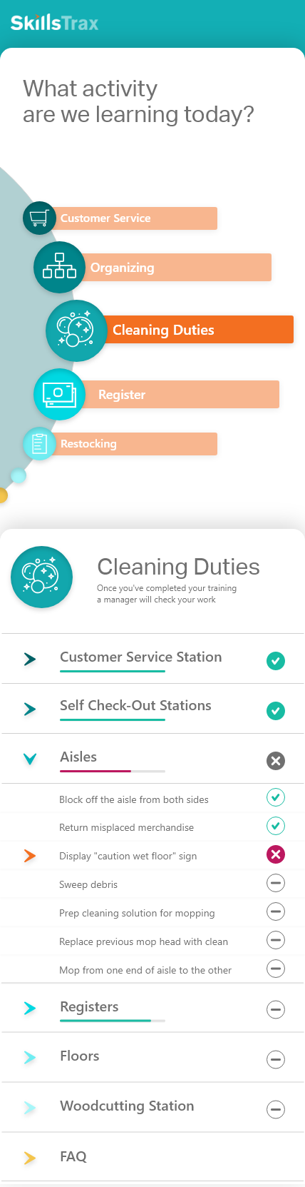 Learning Cleaning Duties with Menu