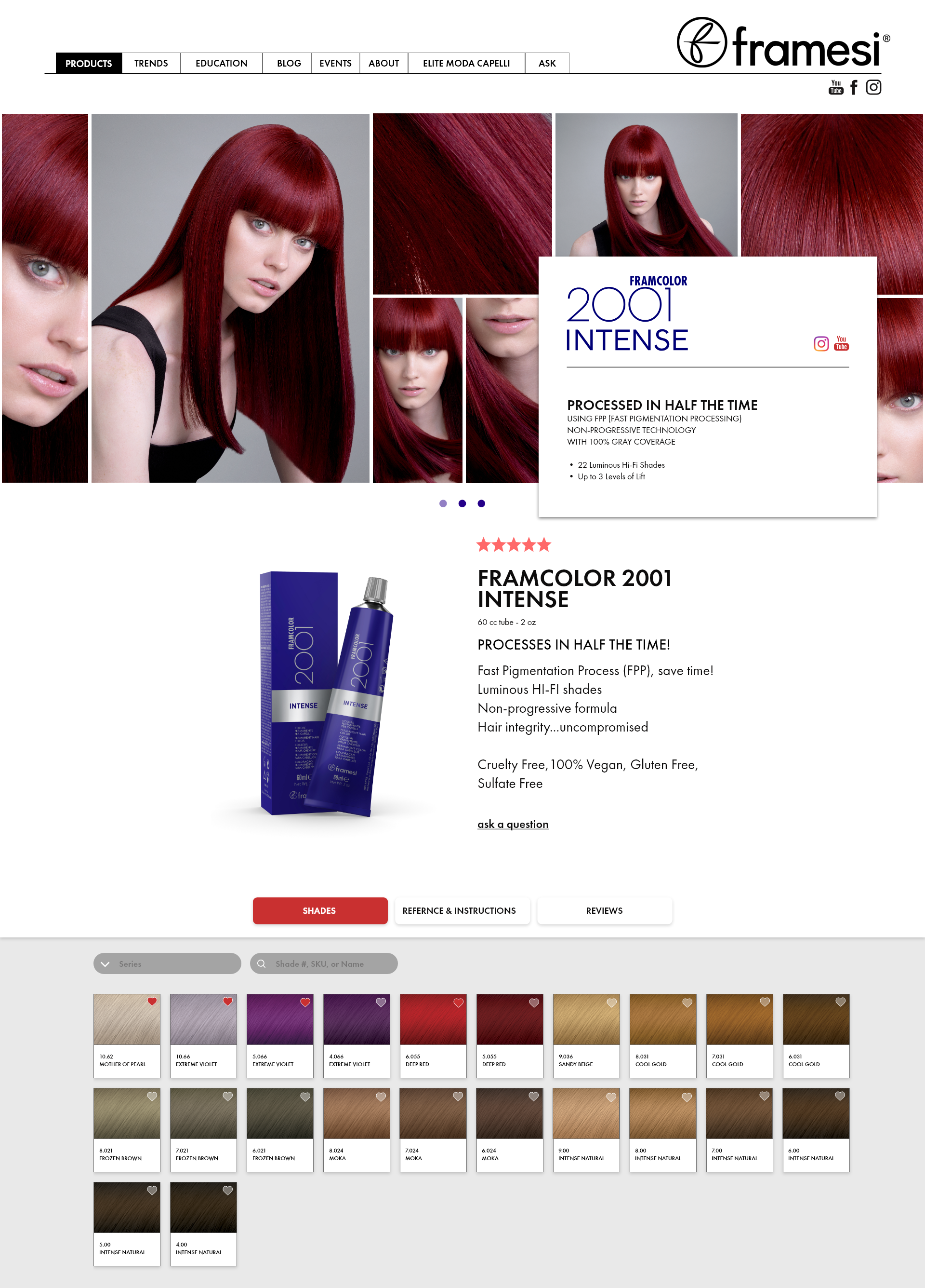 Desktop - New Color Line Page - Grid Swatch View