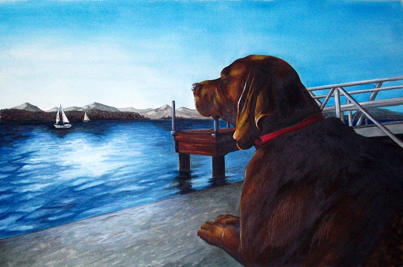 Donation to SPCA Fundraiser, Watercolor