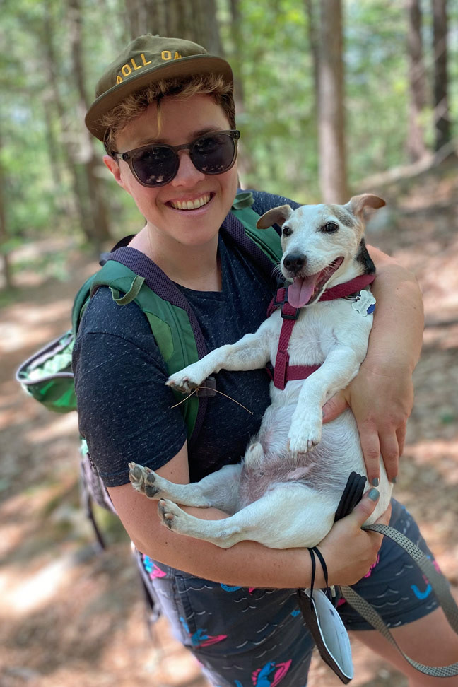 Hiking with my dog Shlomo