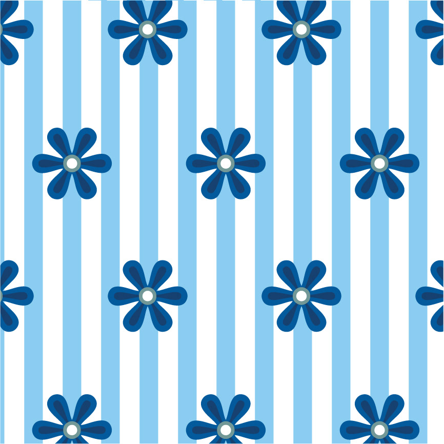 Groovy Retro Flowers and Stripes