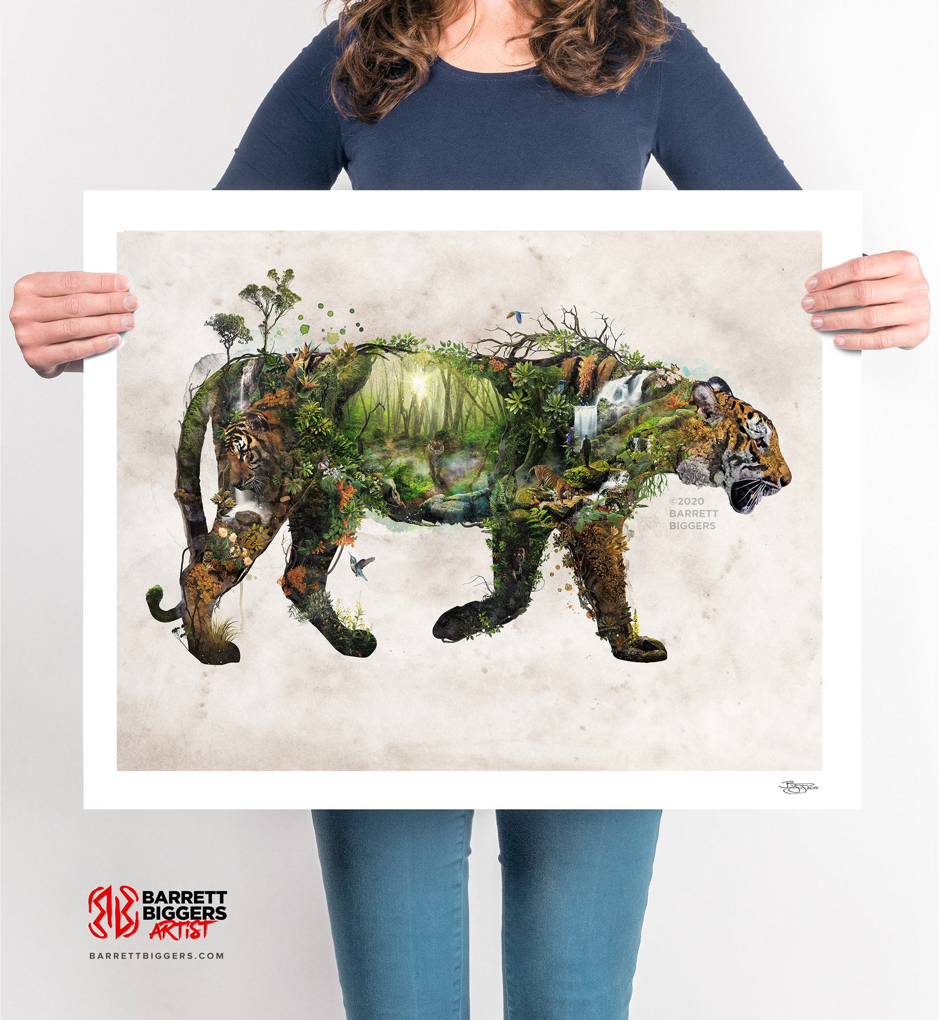 Using kid art to make a surrealist tiger - The Artsology Blog