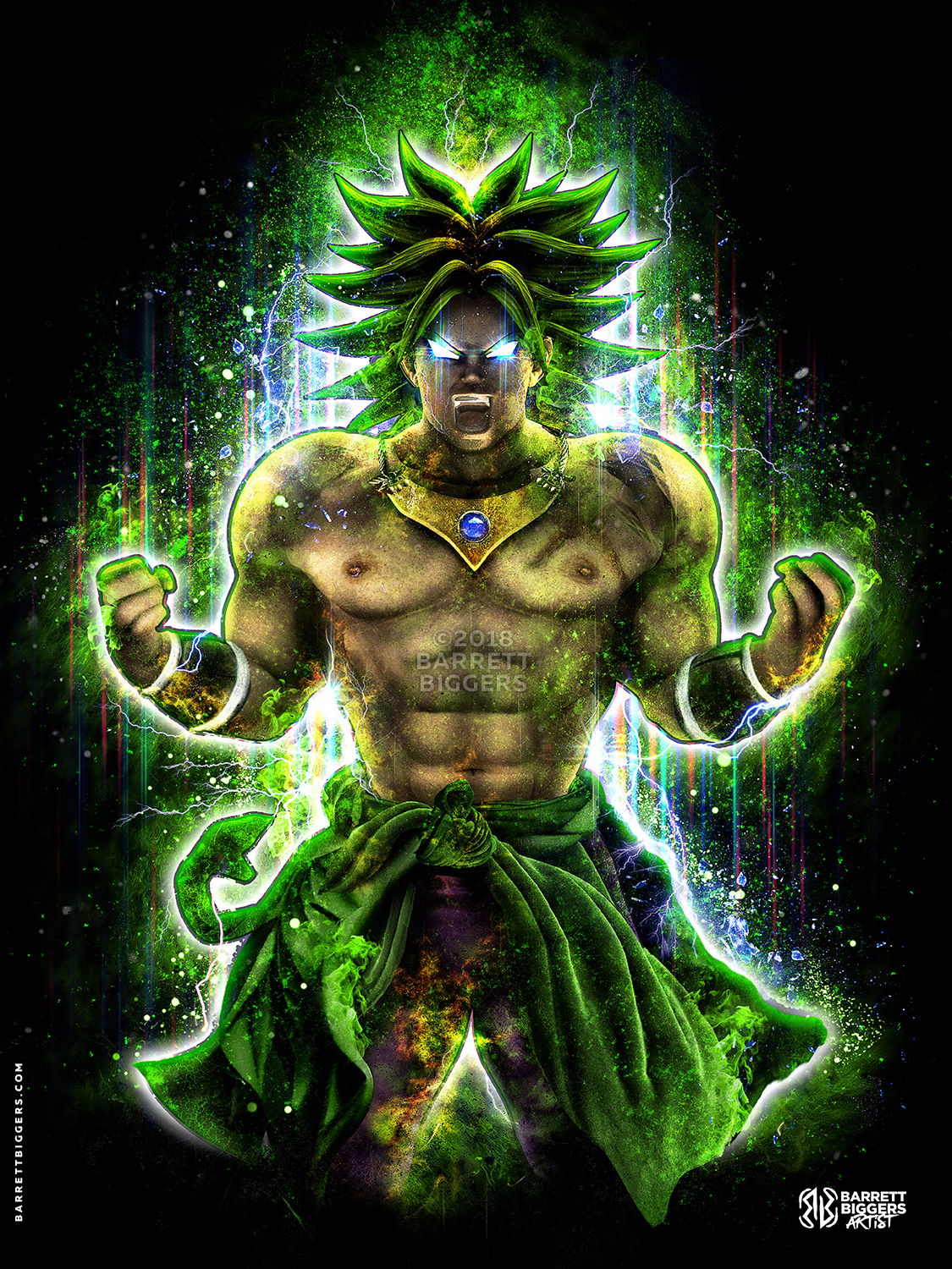 Barrett Biggers - Broly DBZ Fan Art Photo Manipulation Painting