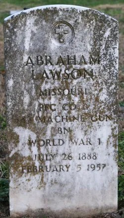 Abraham Lawson (1888-1967) served in Company B of the 92nd Division of the 349th Machine Gun Battalion.