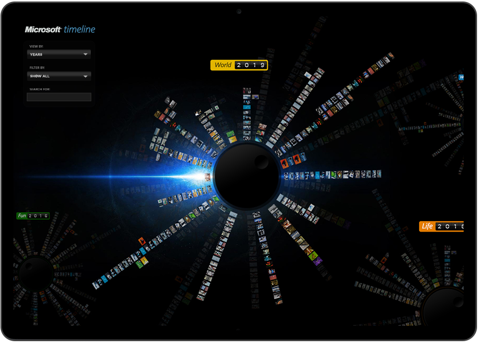 Microsoft Timeline Touchscreen App