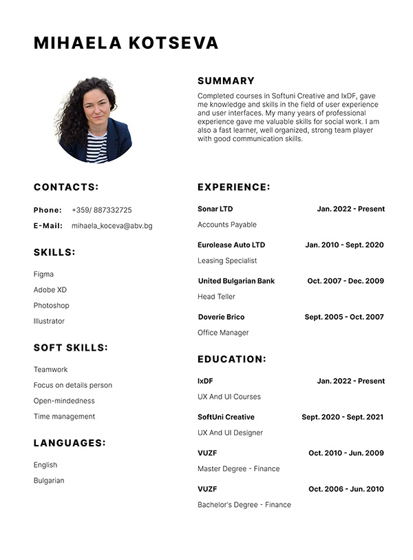 Mihaela Koceva - Resume