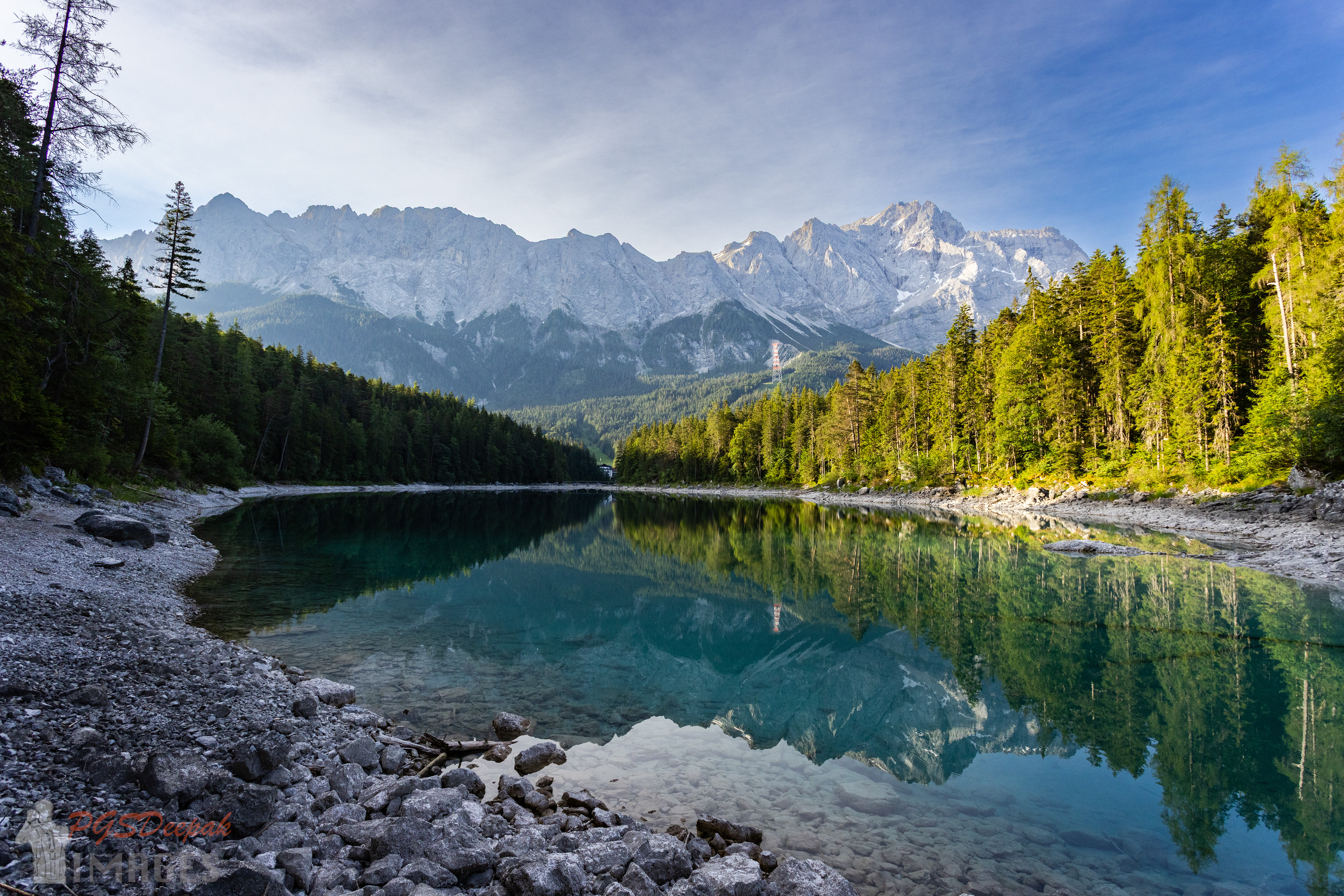 Eibsee and Zugspitze, Germany