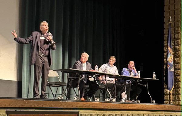 Filmmaker David Garrigus, Judge Daniel Bain, Mayor-elect Nikolas Hertrich, Educator Aaron Grenier