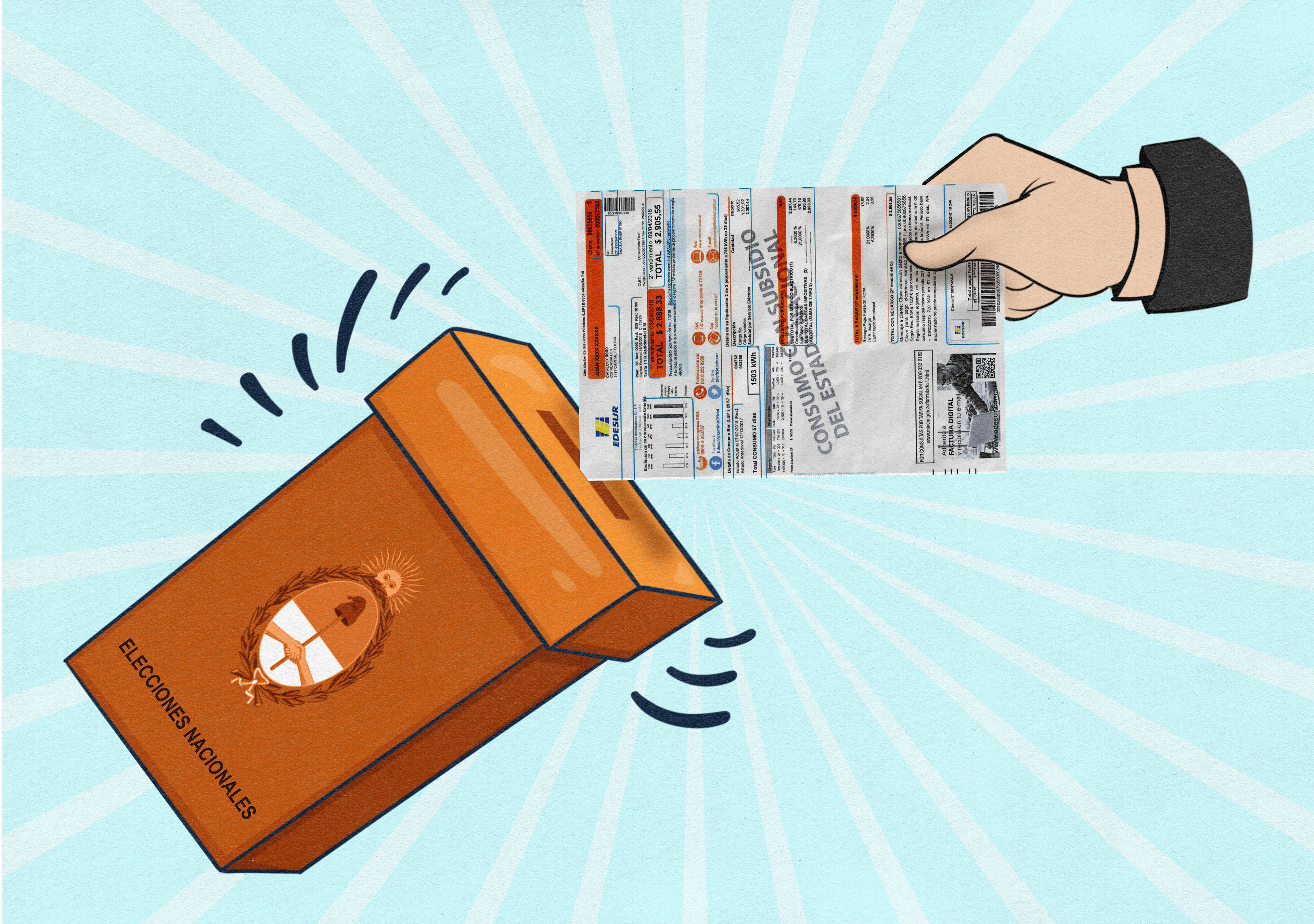 Ilustración Nota Revista Seúl Nicolás Gadano (link:https://seul.ar/la-trampa-de-las-tarifas/)