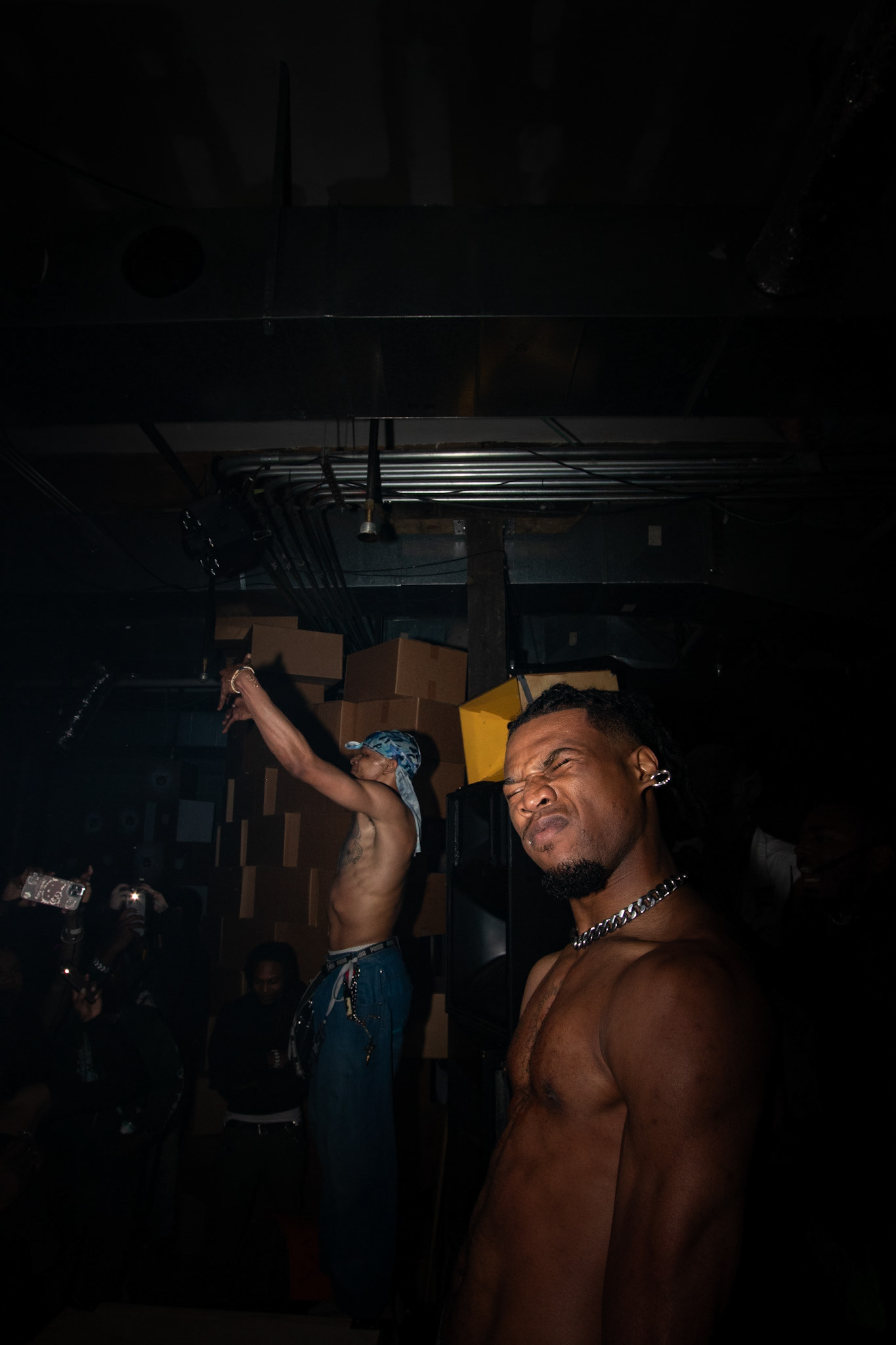 Artist Nigel McElroy alongside SpaxeJones During Flux3