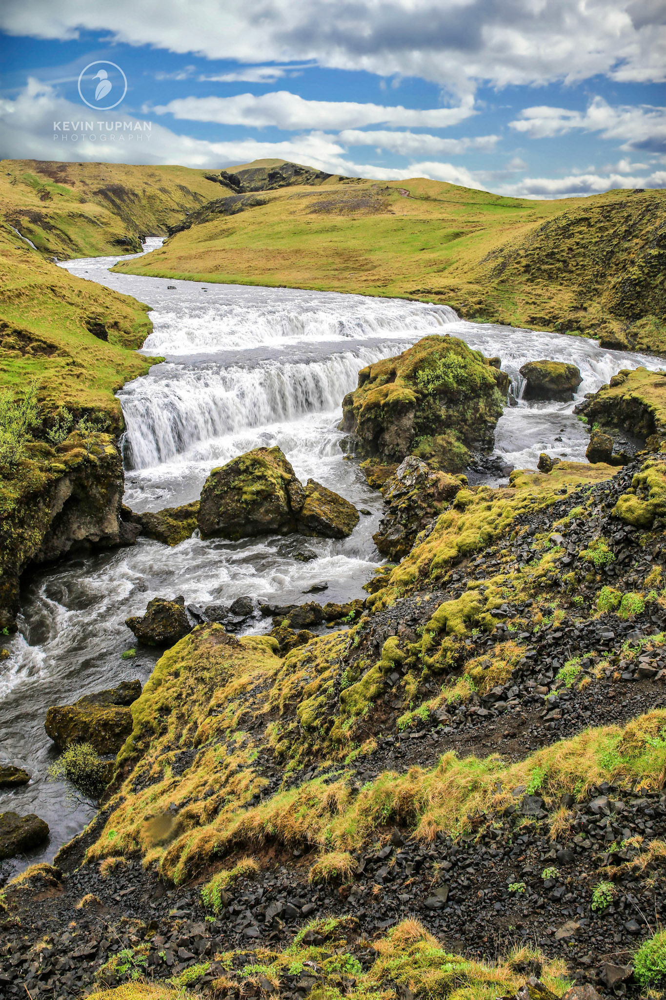 Behind Skogafoss