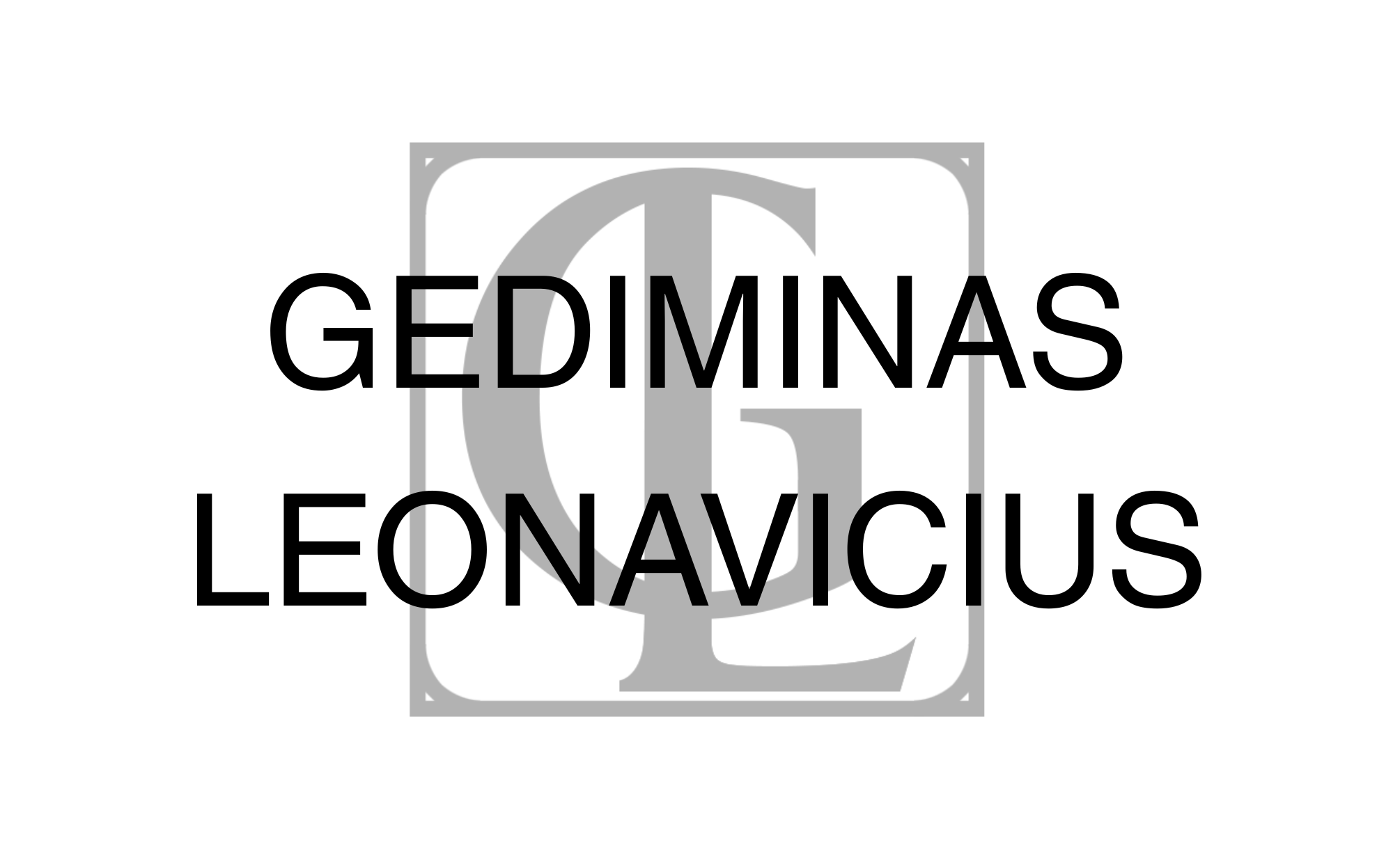 GEDIMINAS LEONAVICIUS