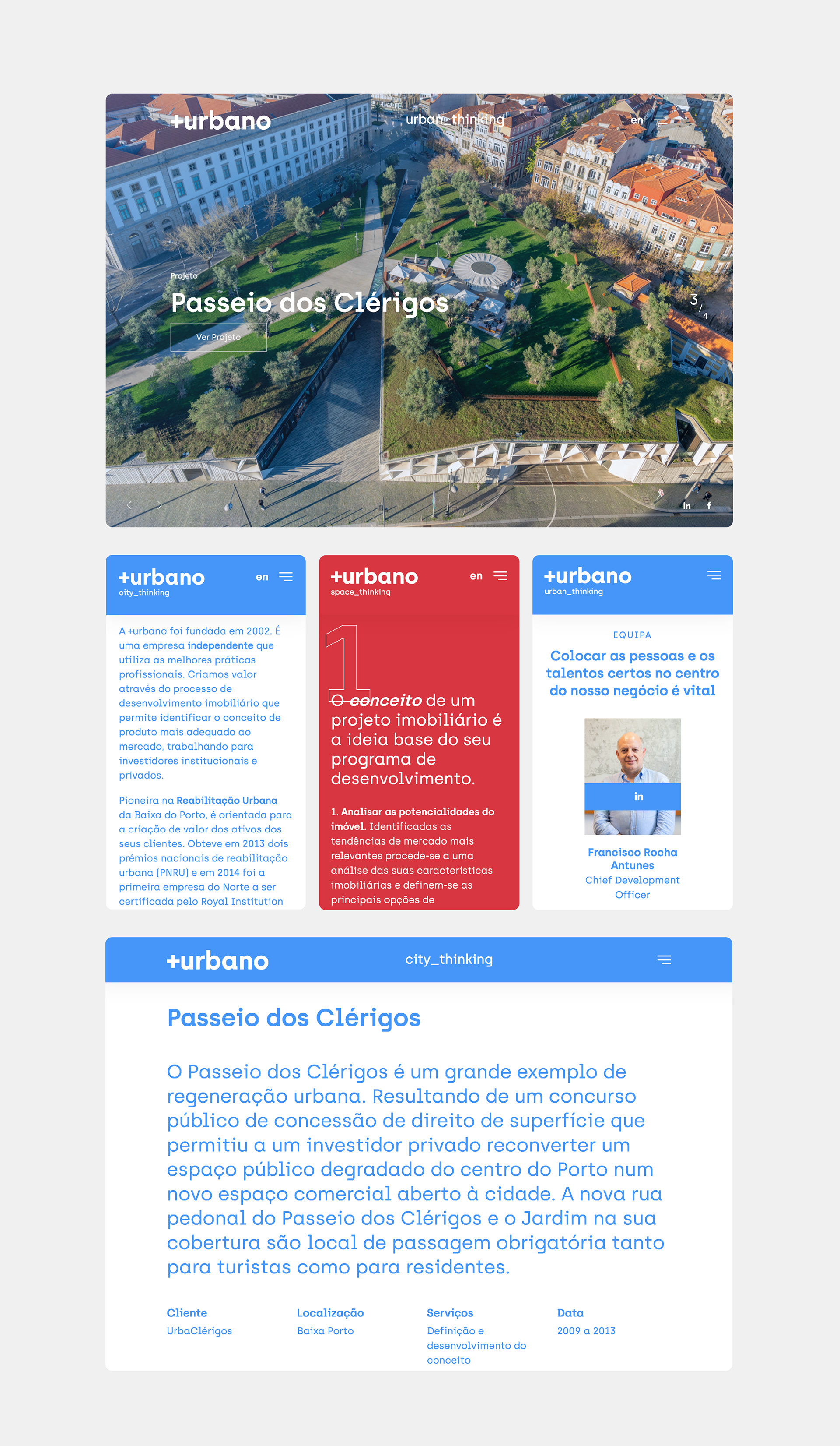 screenshots do website maisurbano.pt