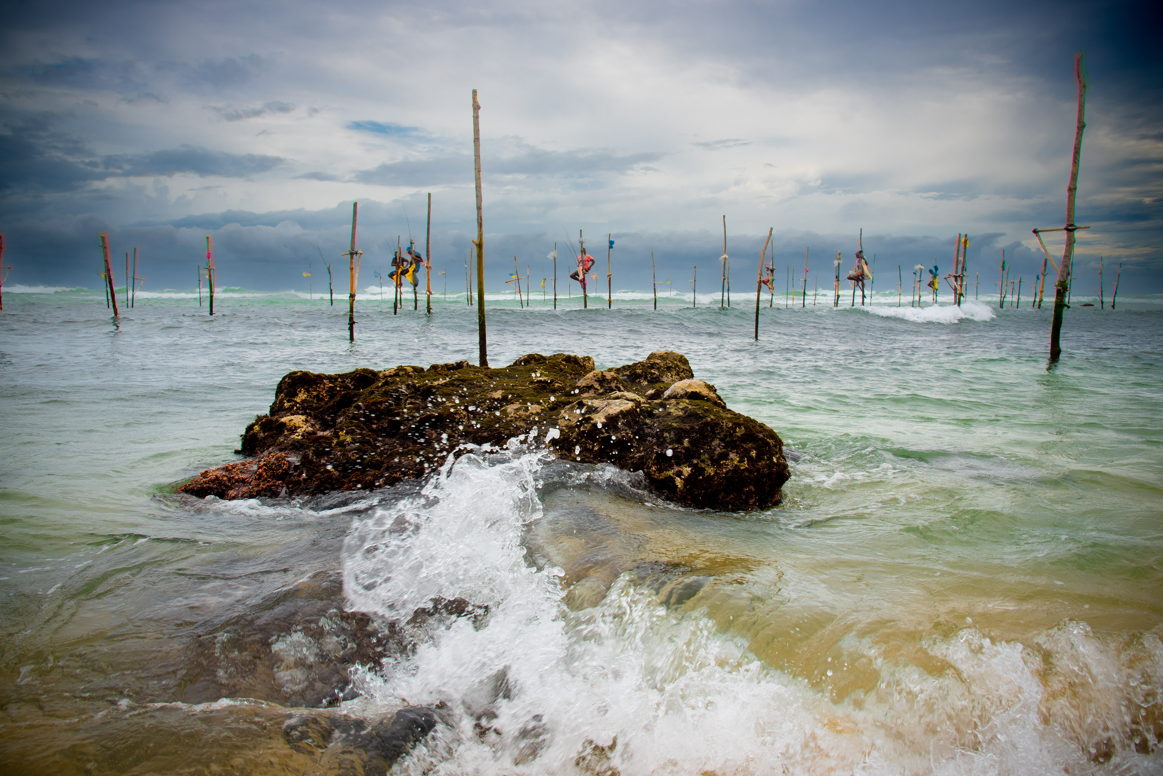 Stick Fishermen | Hikkaduwa - Sri Lanka