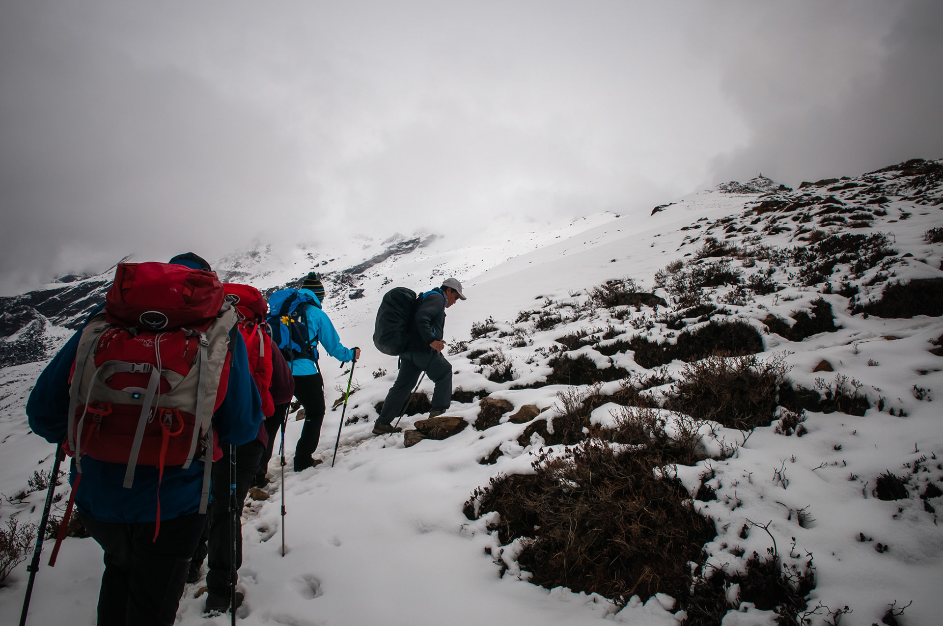 Entre Laurebina (3910m) et Gosaikund Pass (4165m)