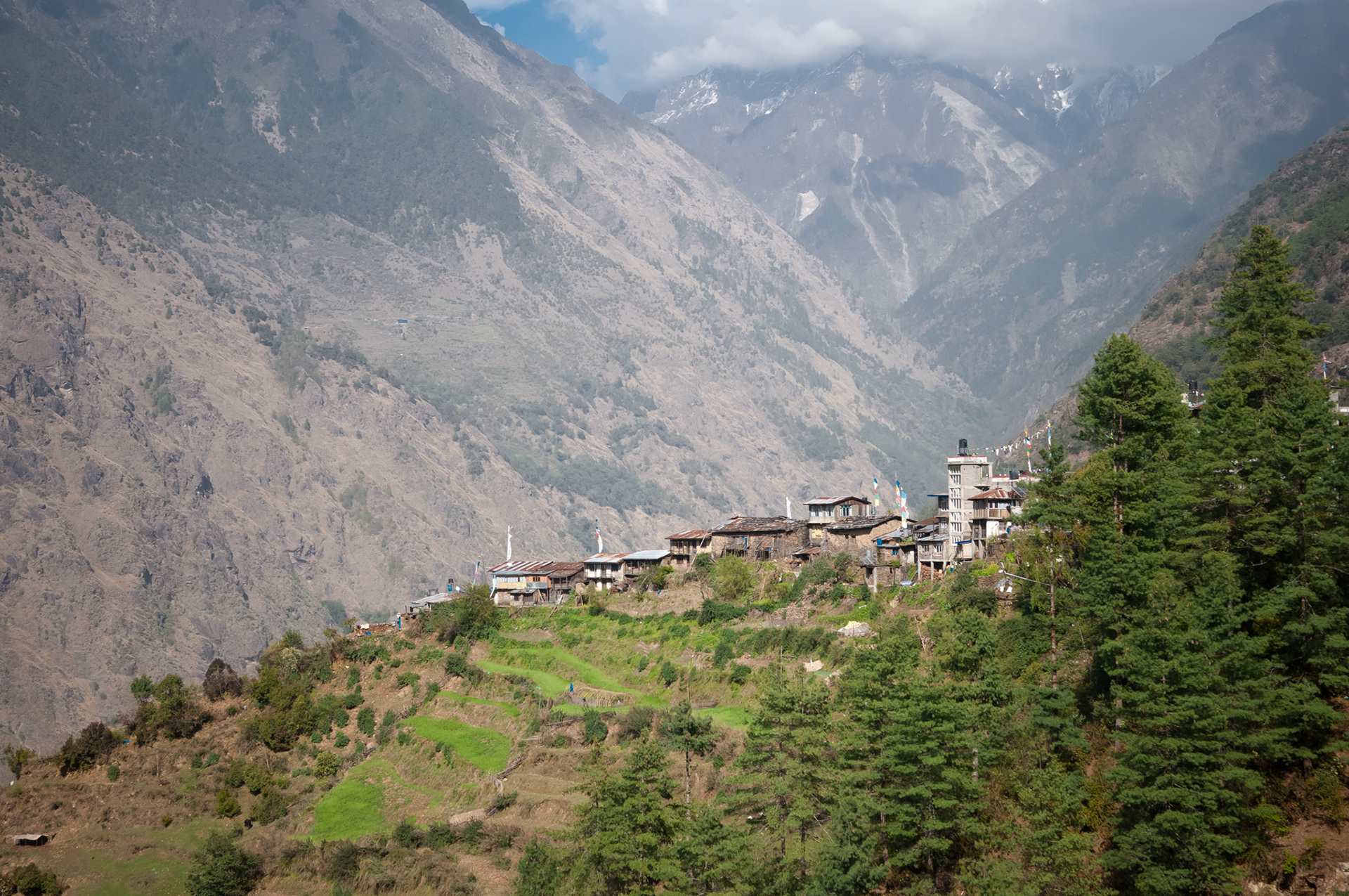 Entre Dhunche (1960m) et Thulo Syabru (2210m)