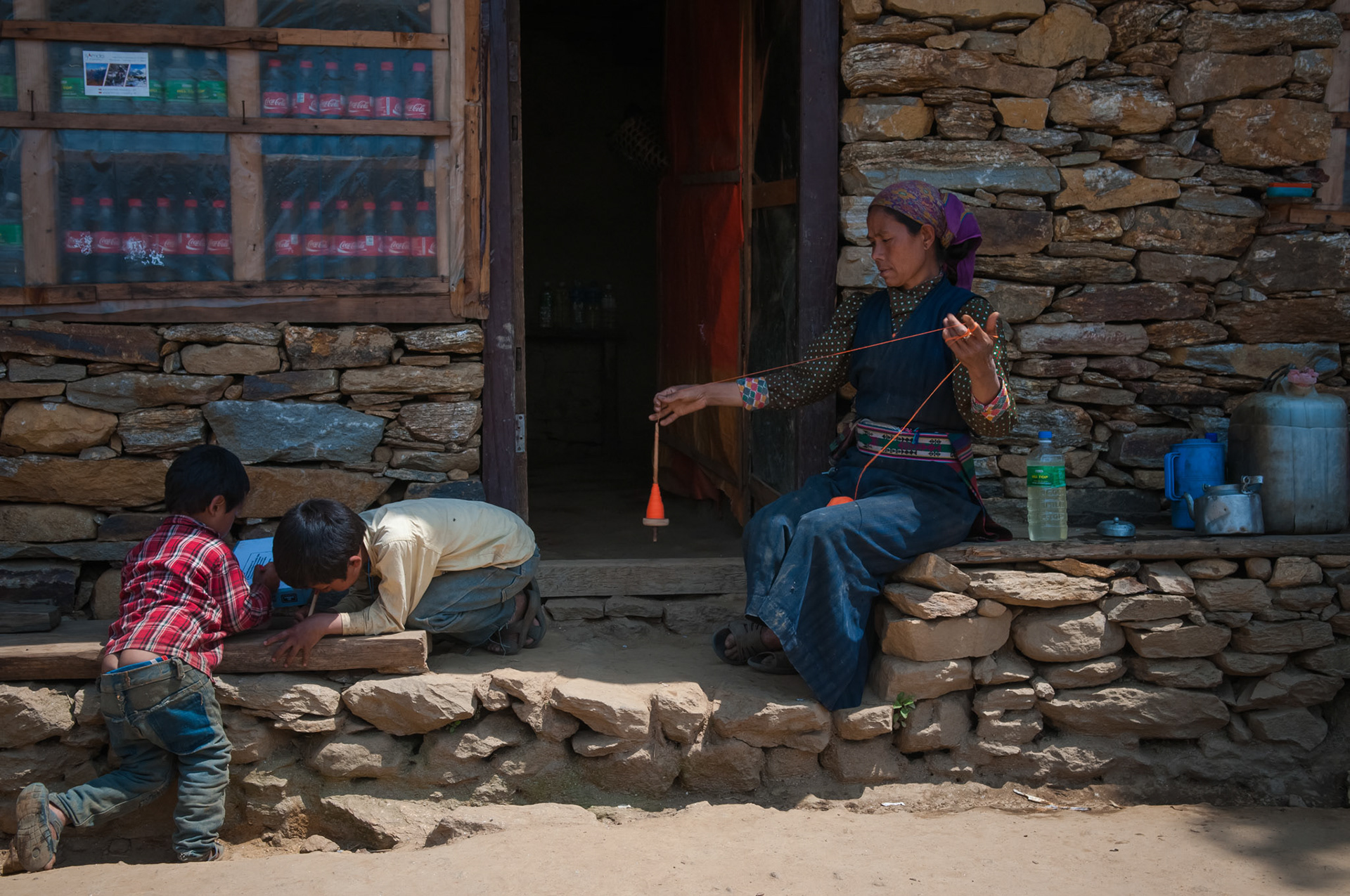 Entre Lama Hotel (2410m) et Thulo Syabru (2210m)
