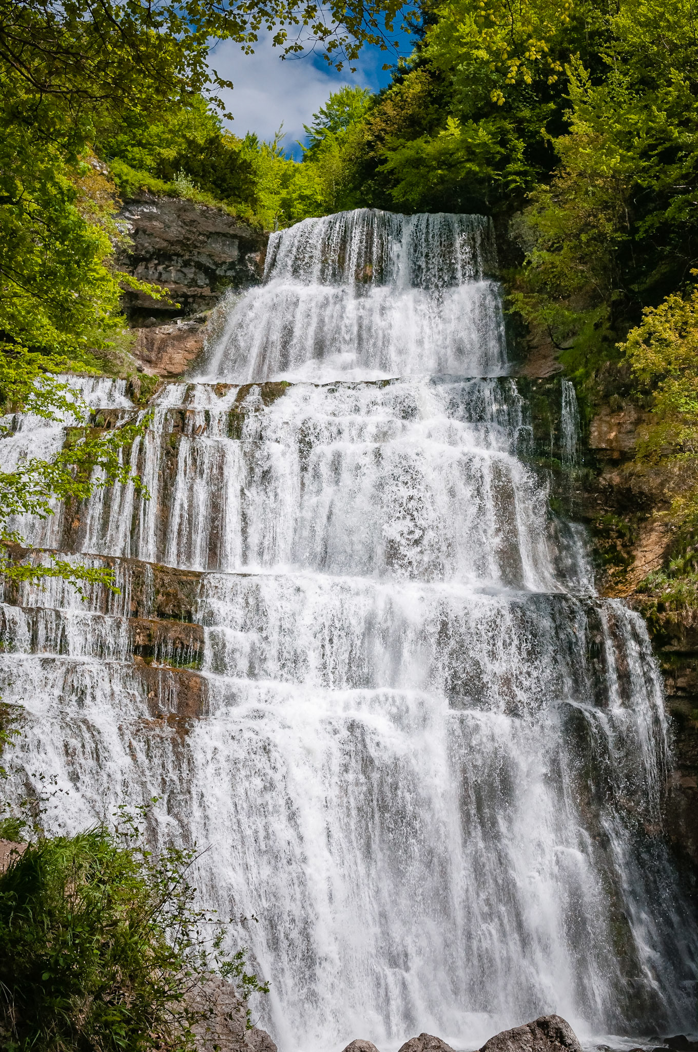 Cascade de l'Éventail, Cascades du Hérisson, France
